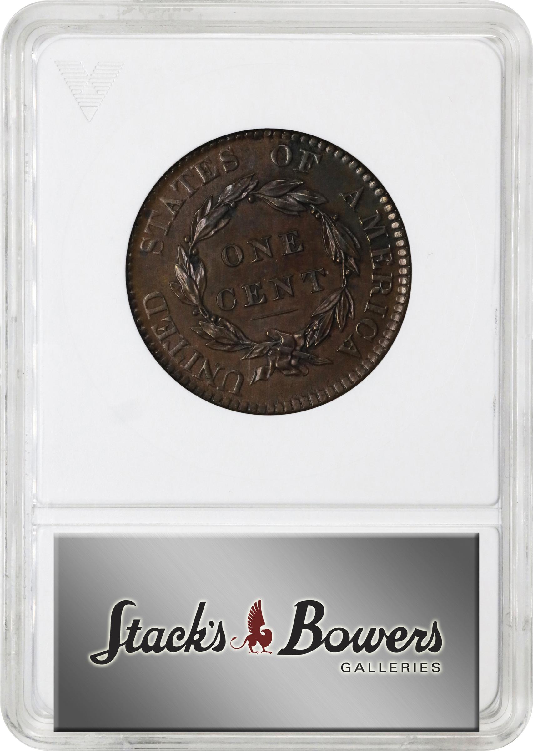 image for: 1820 Matron Head Cent. N-13. Rarity-1. Large Date. MS-61 BN (ANACS). OH.
