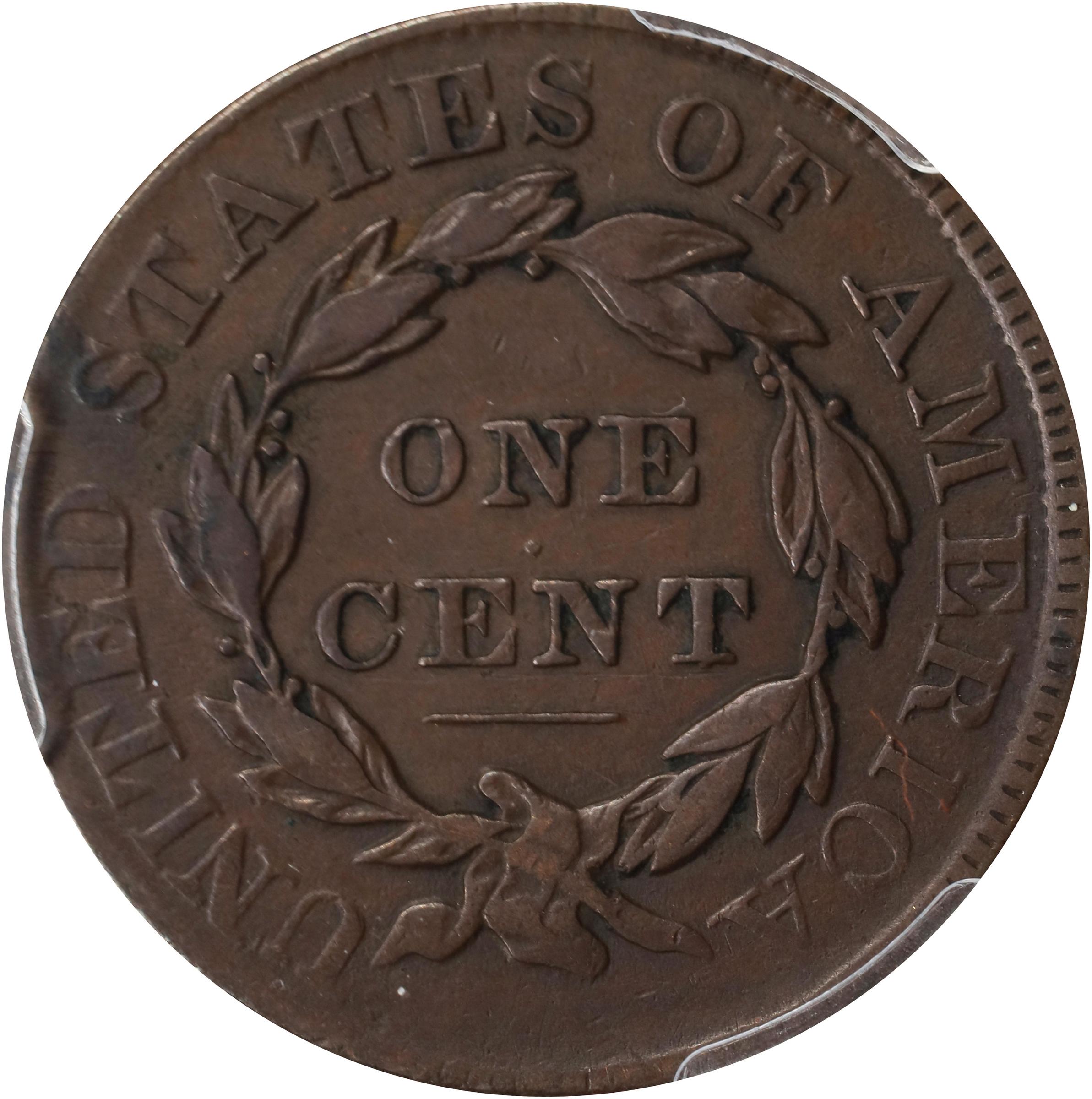 image for: 1834 Matron Head Cent. N-6. Rarity-3. Large 8, Stars and Reverse Letters. VF-35 (PCGS).