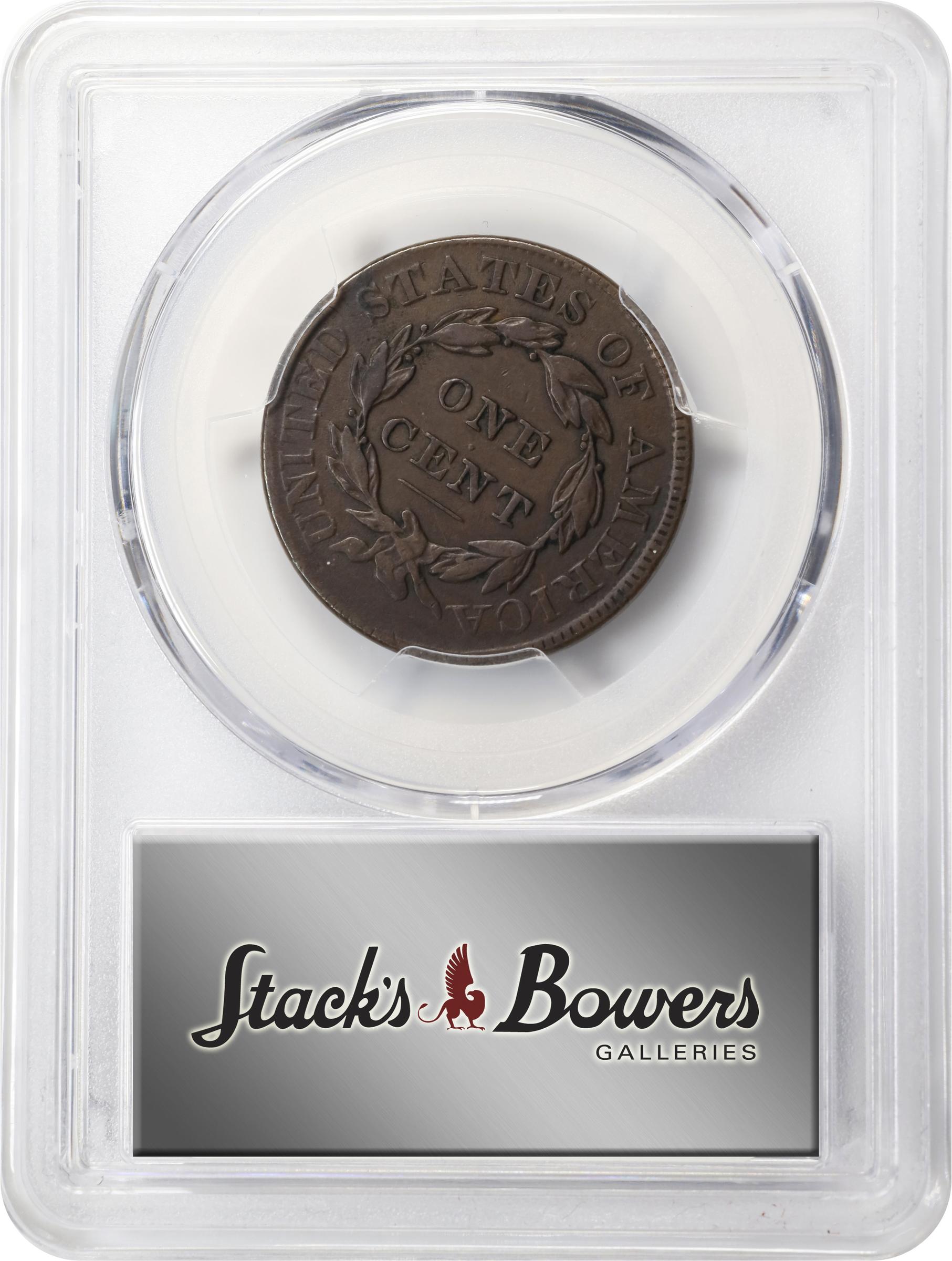 image for: 1834 Matron Head Cent. N-6. Rarity-3. Large 8, Stars and Reverse Letters. VF-35 (PCGS).