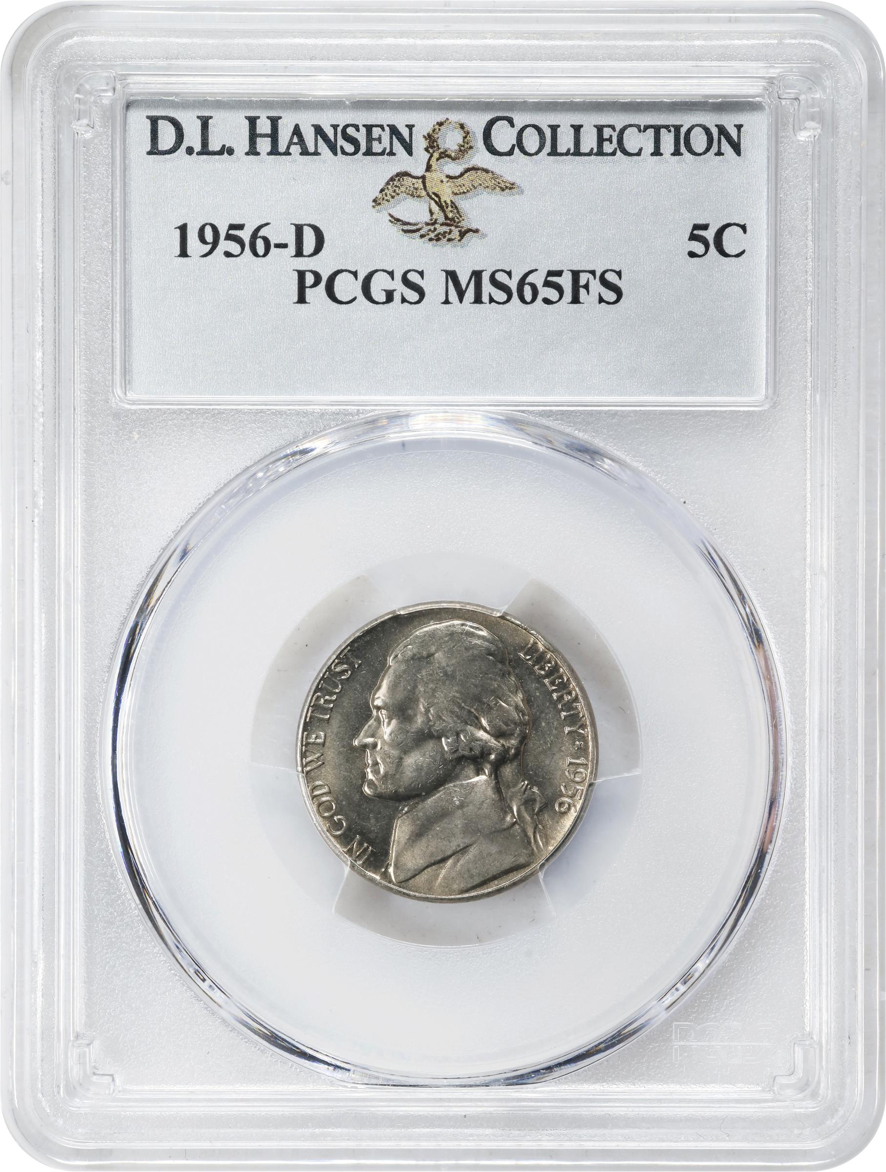 image for: 1956-D Jefferson Nickel. MS-65 FS (PCGS).