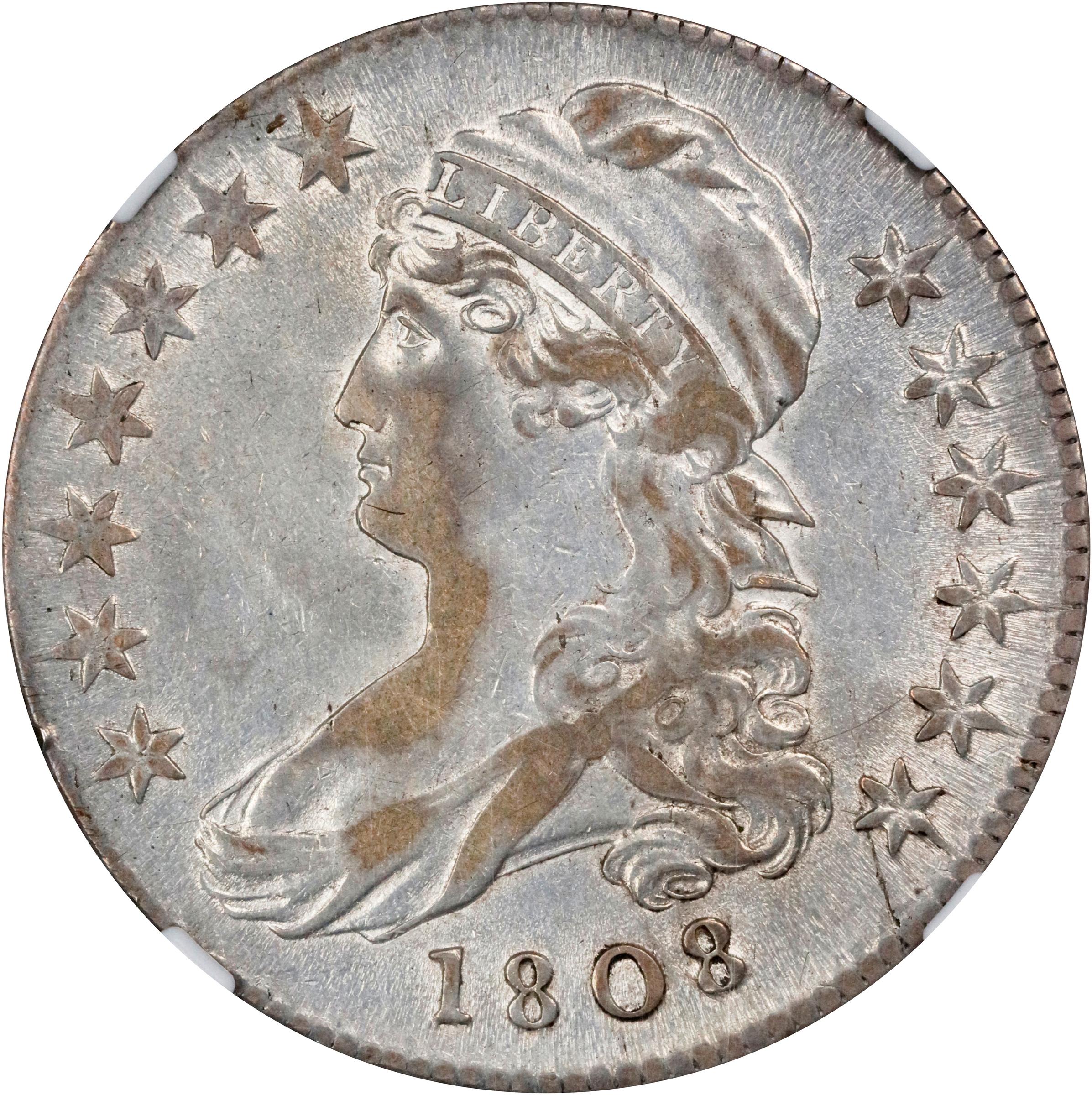 image for: 1808 Capped Bust Half Dollar. O-103. Rarity-2. VF-30 (NGC).