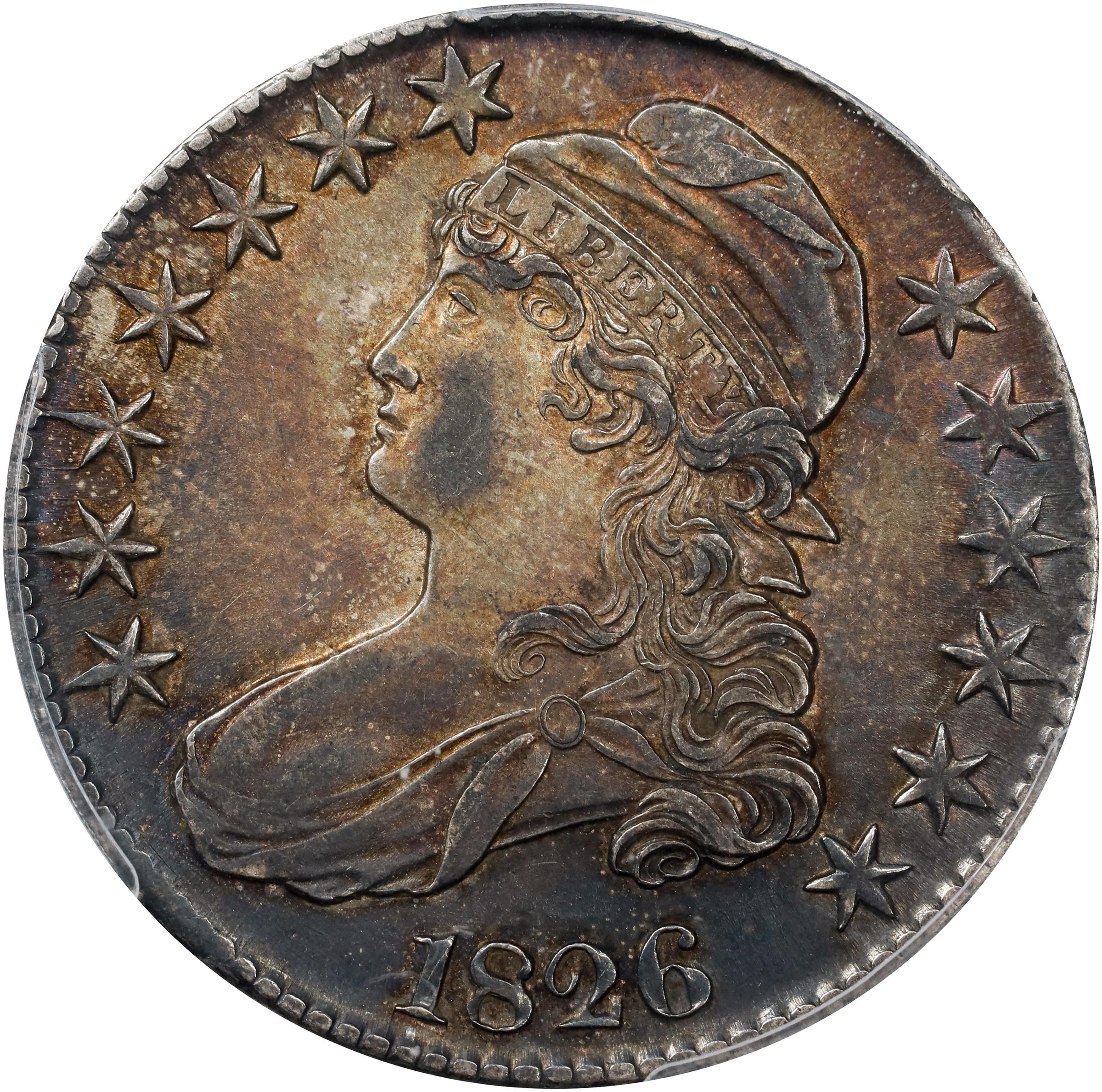 image for: 1826 Capped Bust Half Dollar. O-106a. Rarity-2. AU-53 (PCGS).