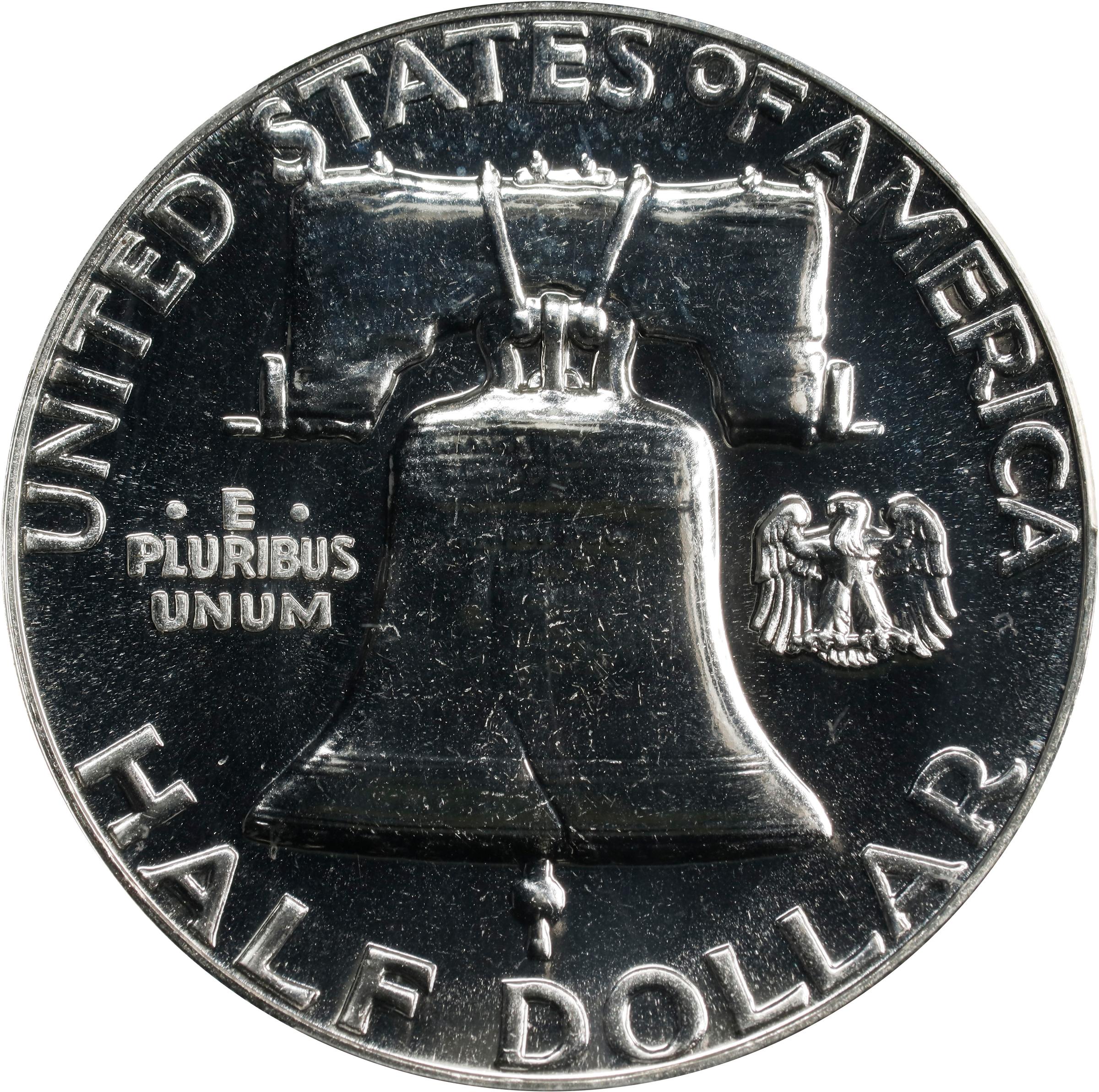 image for: 1956 Franklin Half Dollar. Type II Reverse. FS-801. Doubled Die Reverse. Proof-67 (PCGS).