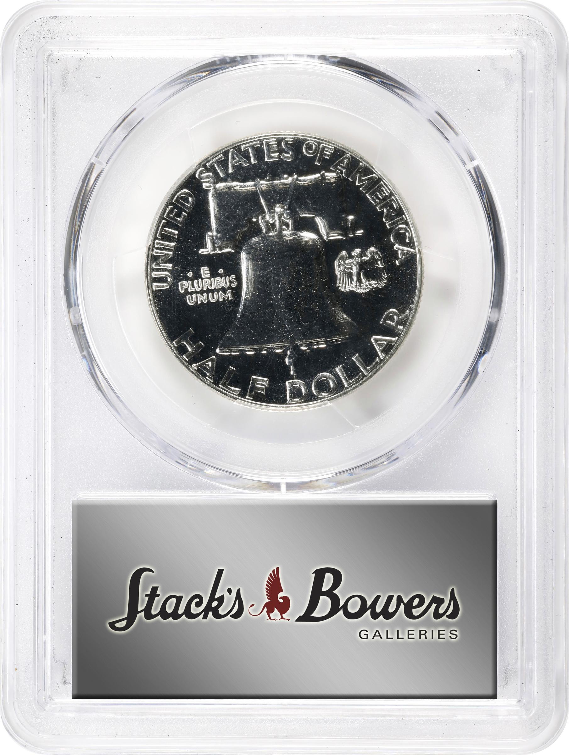 image for: 1956 Franklin Half Dollar. Type II Reverse. FS-801. Doubled Die Reverse. Proof-67 (PCGS).