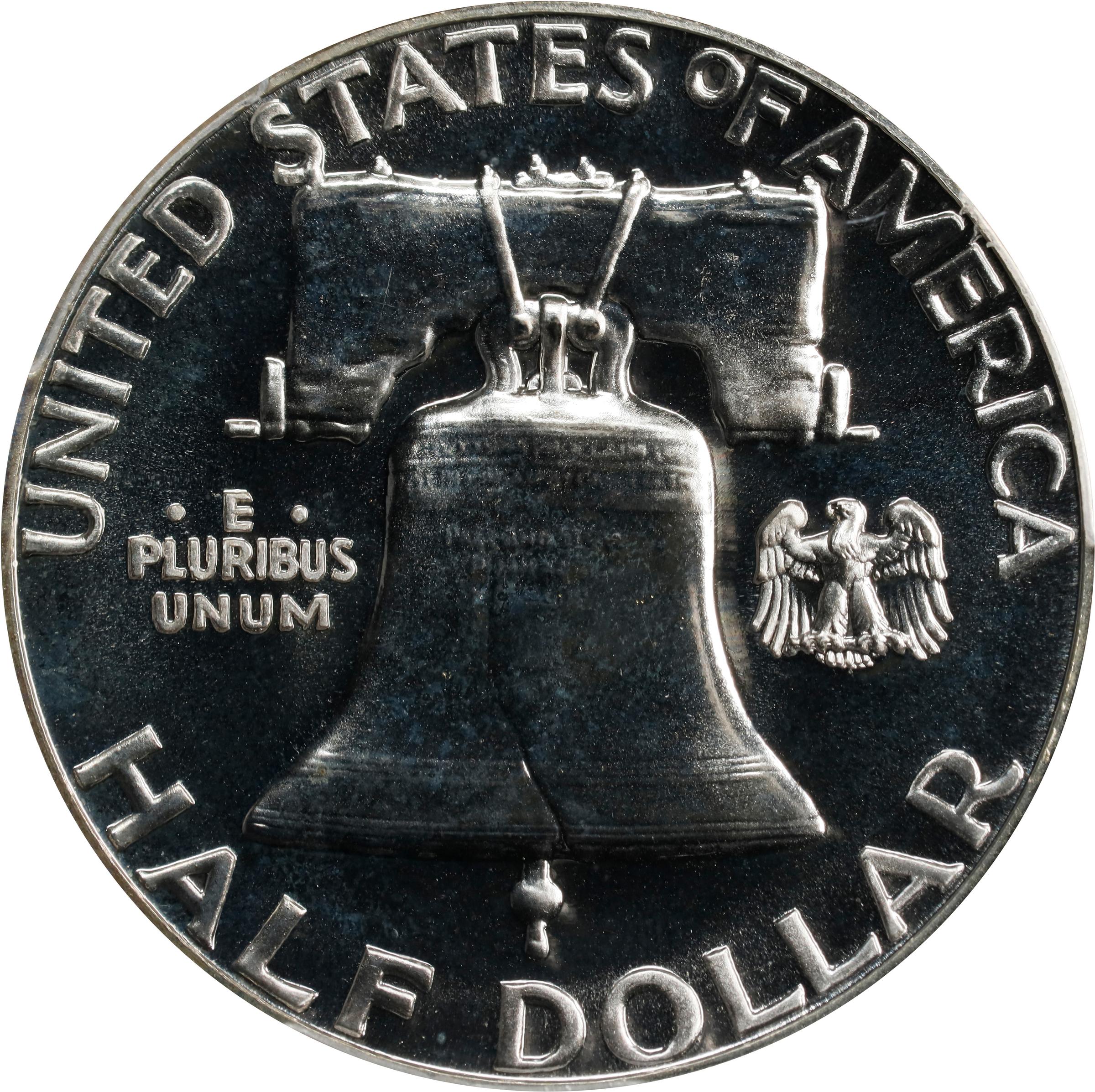 image for: 1956 Franklin Half Dollar. Type II Reverse. FS-802. Doubled Die Reverse. Proof-67 (PCGS).