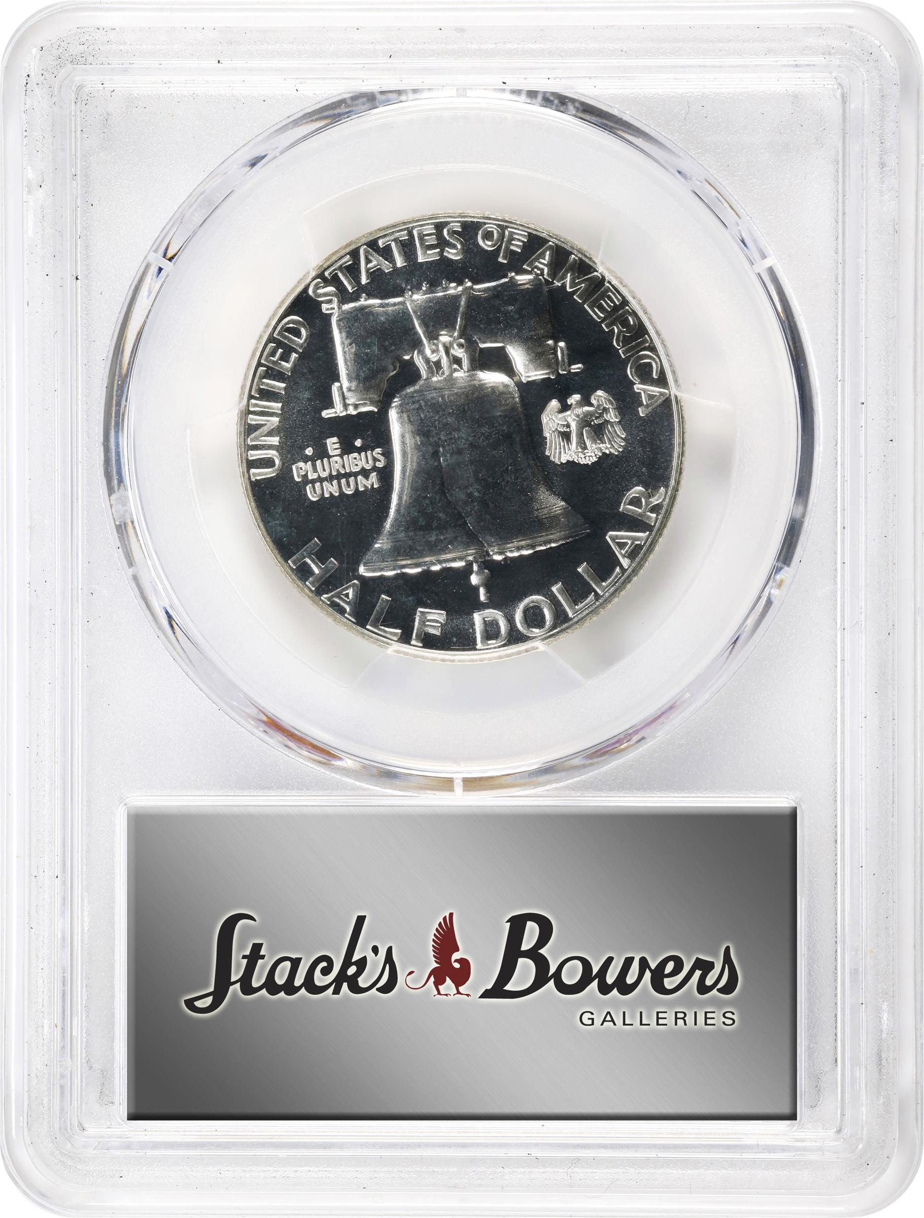 image for: 1956 Franklin Half Dollar. Type II Reverse. FS-802. Doubled Die Reverse. Proof-67 (PCGS).