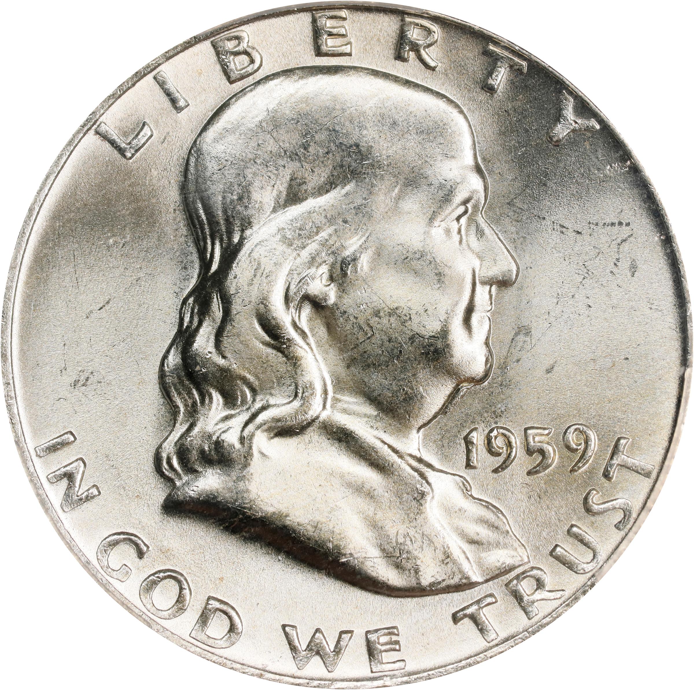 image for: 1959 Franklin Half Dollar. FS-402. Goiter. MS-65 FBL (PCGS).