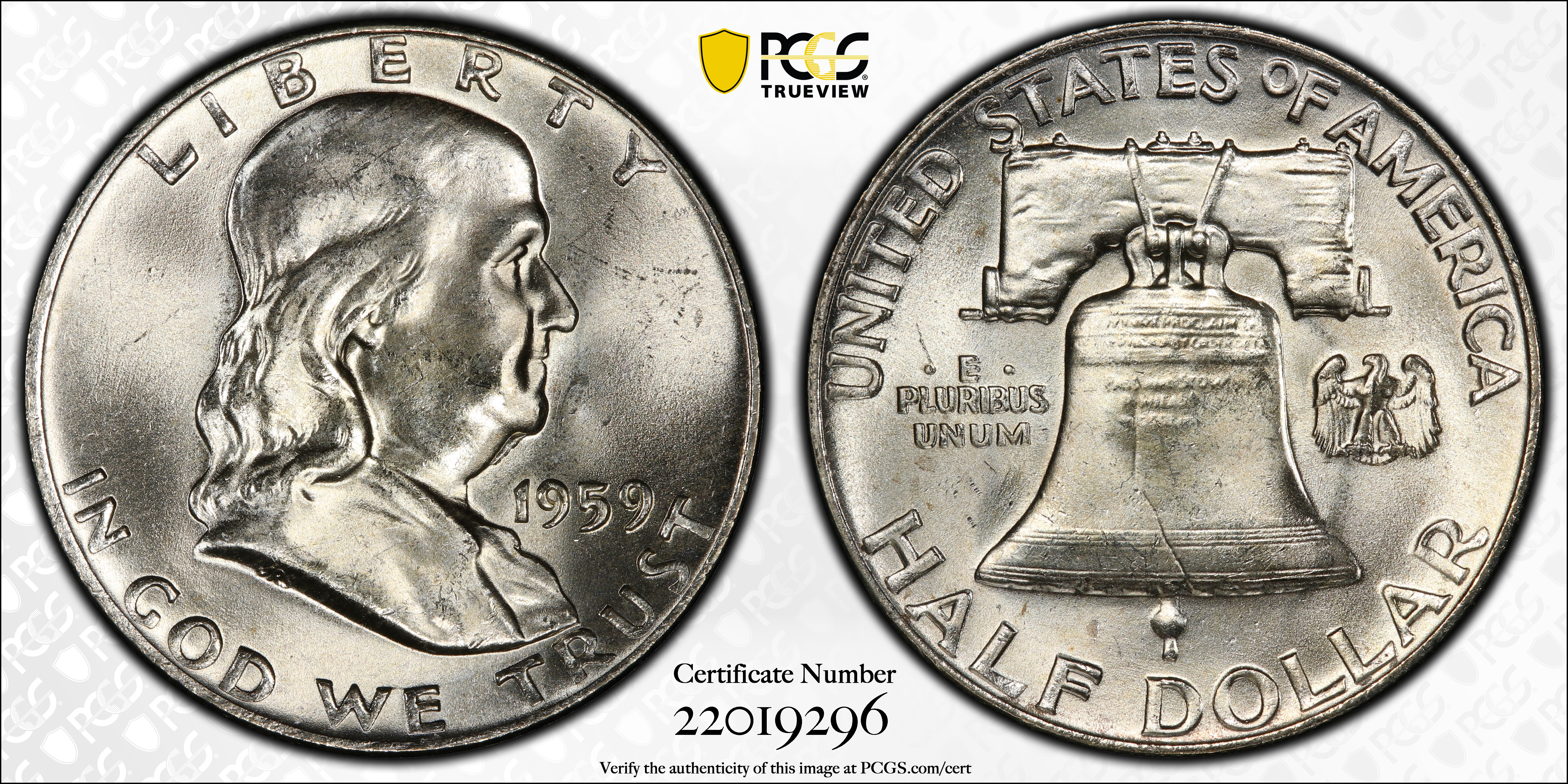 image for: 1959 Franklin Half Dollar. FS-402. Goiter. MS-65 FBL (PCGS).