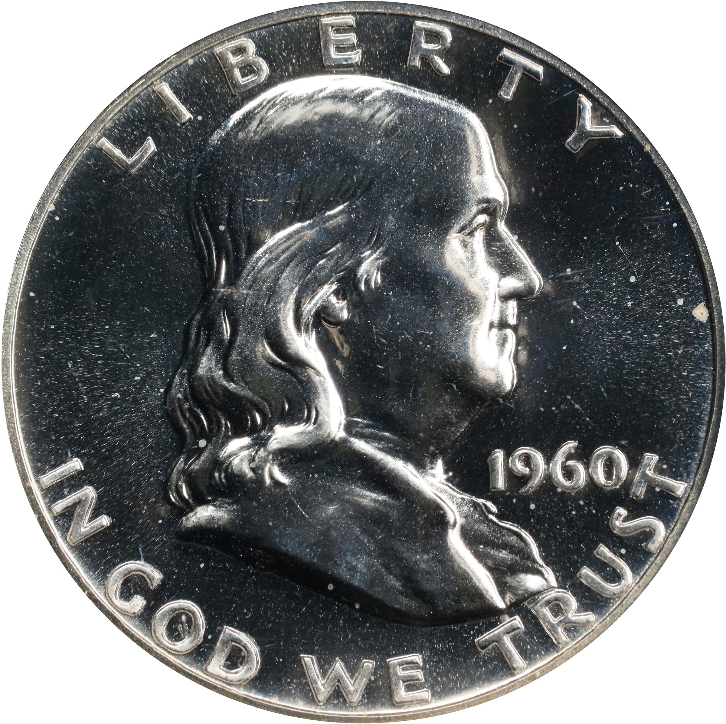 image for: 1960 Franklin Half Dollar. Doubled Die Obverse. Proof-66 (NGC).