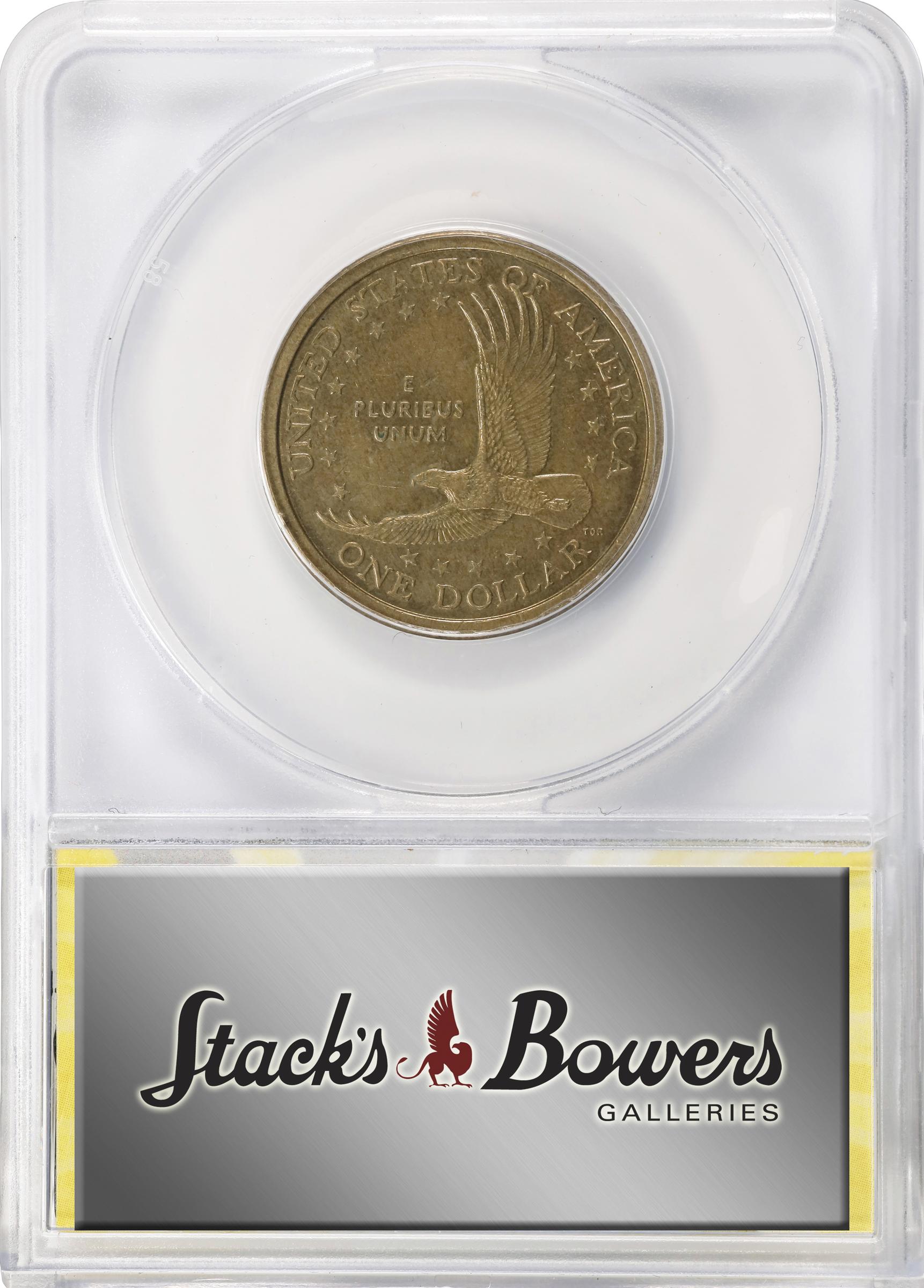image for: 2000-P Sacagawea "Cheerios" Dollar. FS-902. Boldly Detailed Tail Feathers. AU-55 (ANACS).