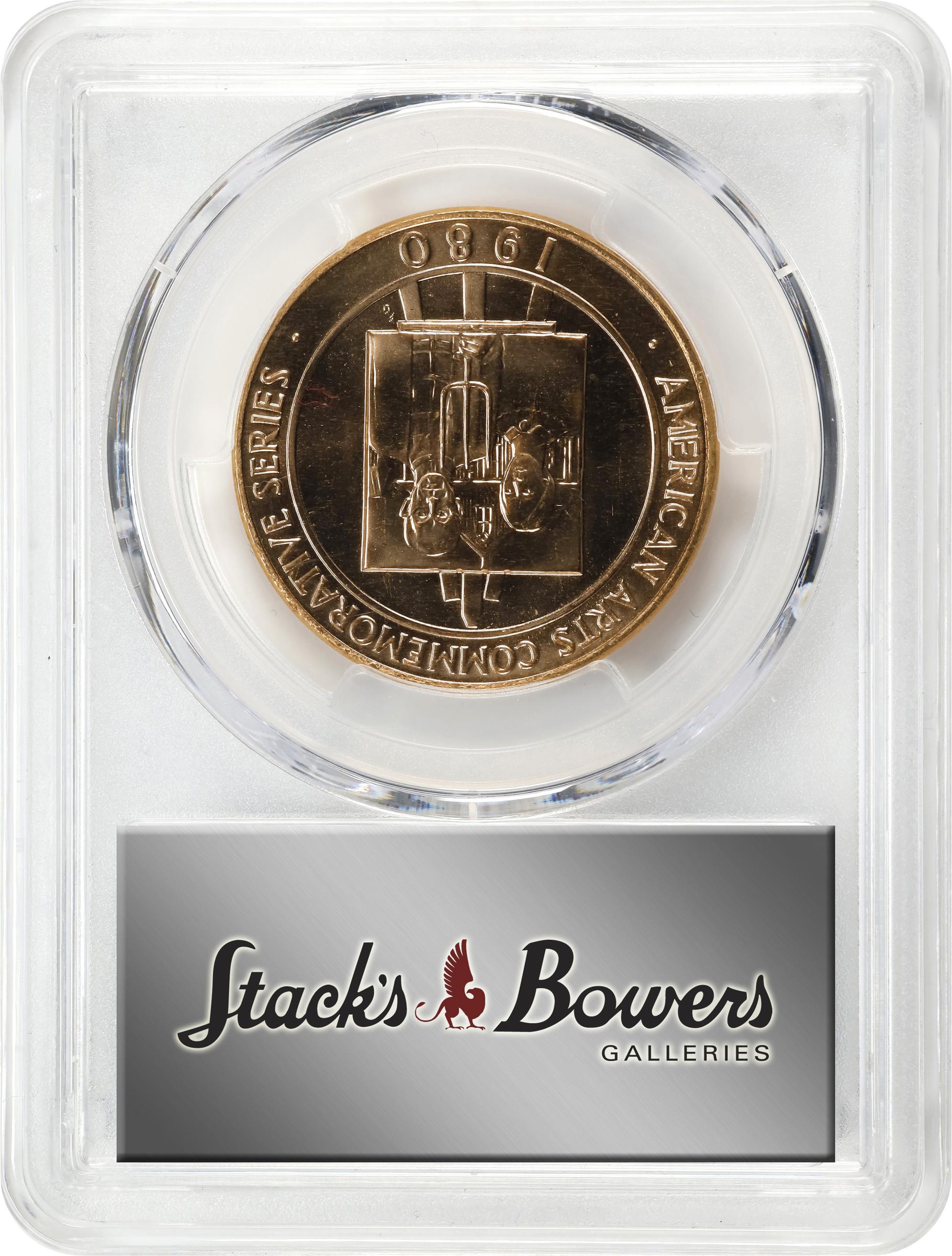 image for: 1980 One-Ounce American Arts Gold Medallion. Grant Wood. MS-66 (PCGS).