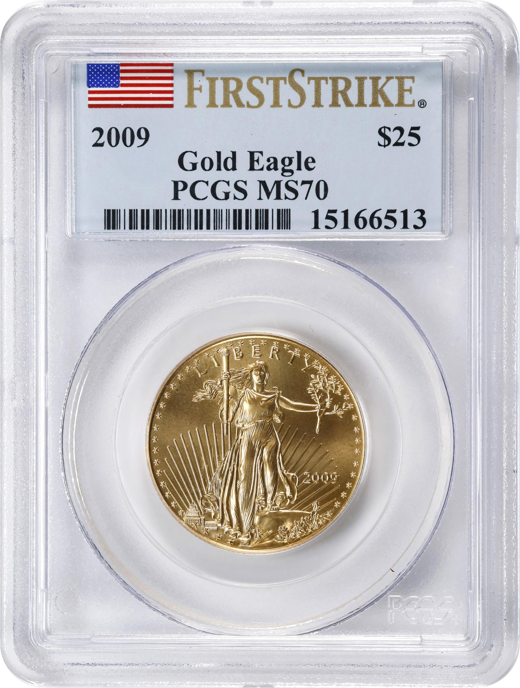 image for: 2009 Half-Ounce Gold Eagle. First Strike. MS-70 (PCGS).