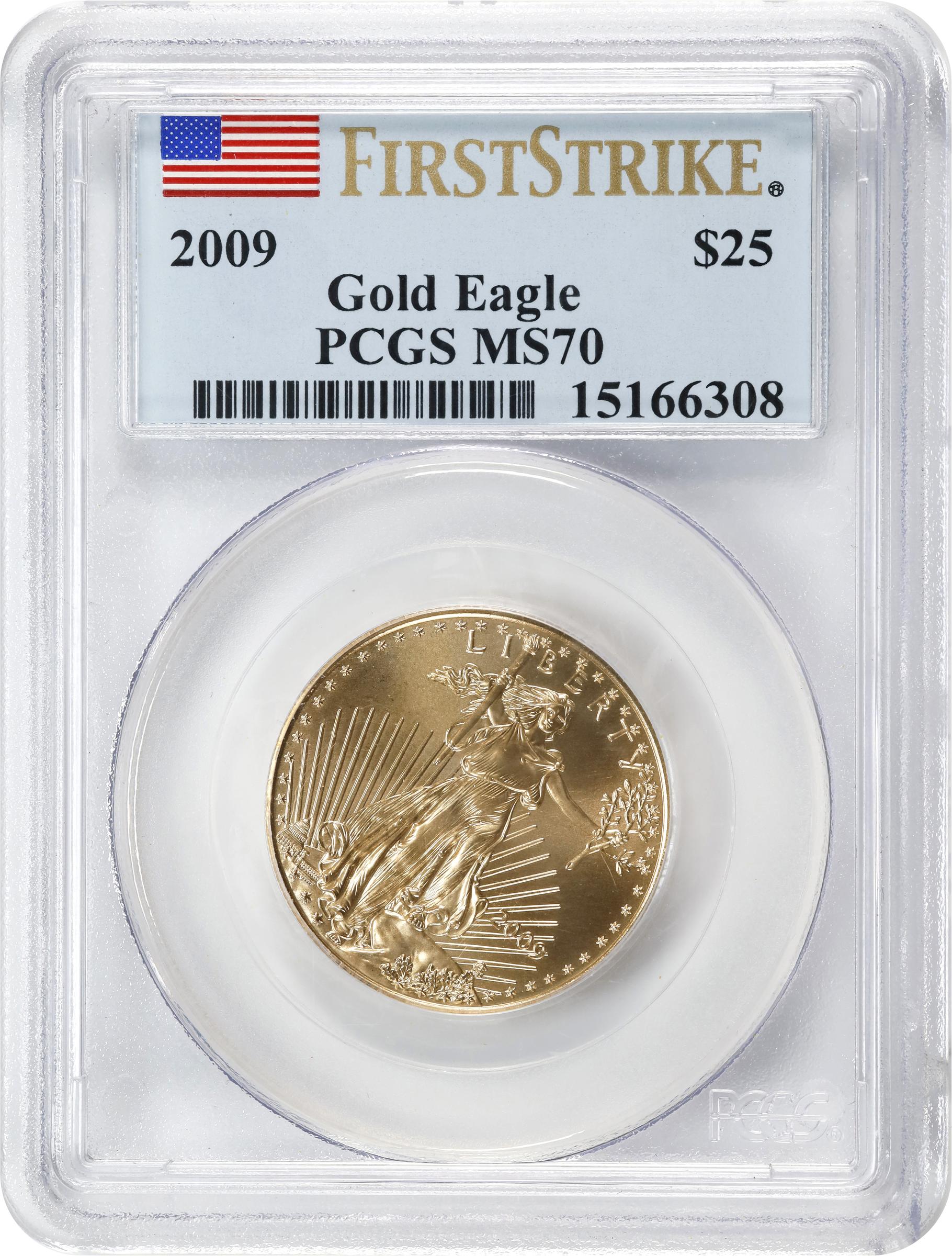 image for: 2009 Half-Ounce Gold Eagle. First Strike. MS-70 (PCGS).