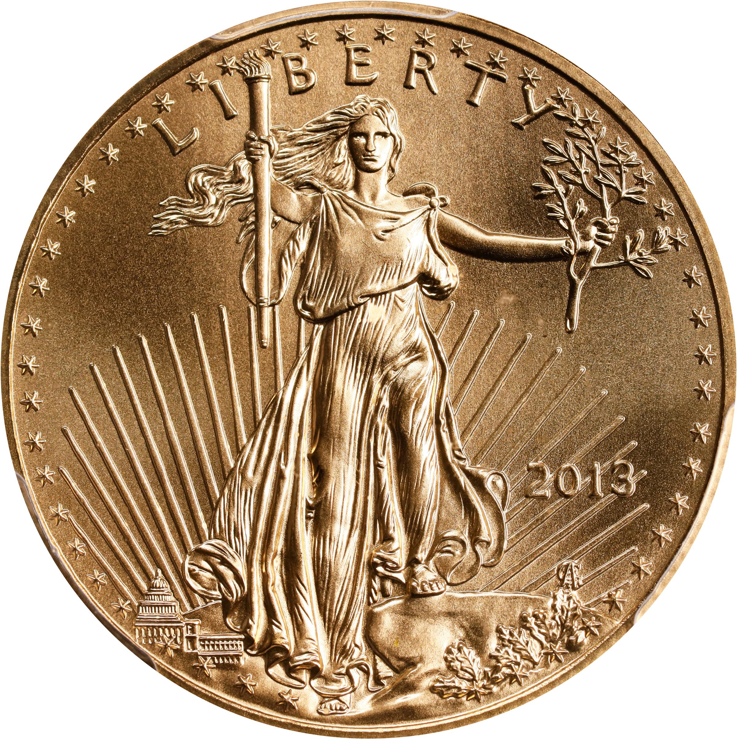 image for: 2013 Half-Ounce Gold Eagle. First Strike. MS-70 (PCGS).