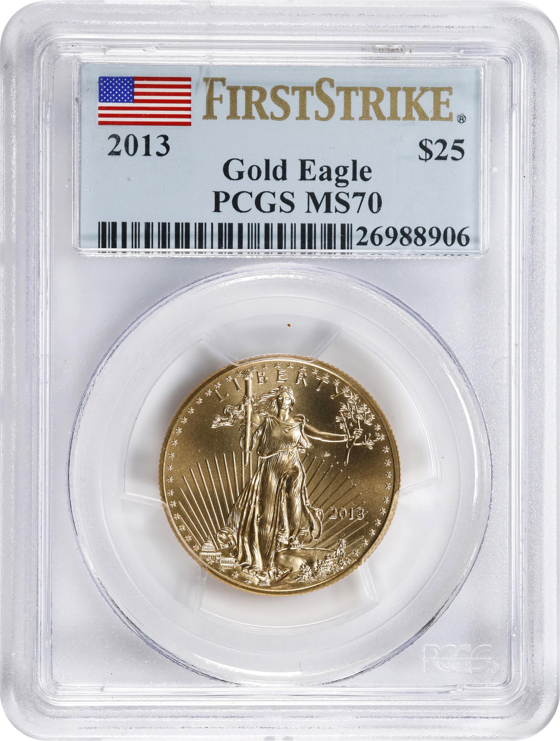 image for: 2013 Half-Ounce Gold Eagle. First Strike. MS-70 (PCGS).