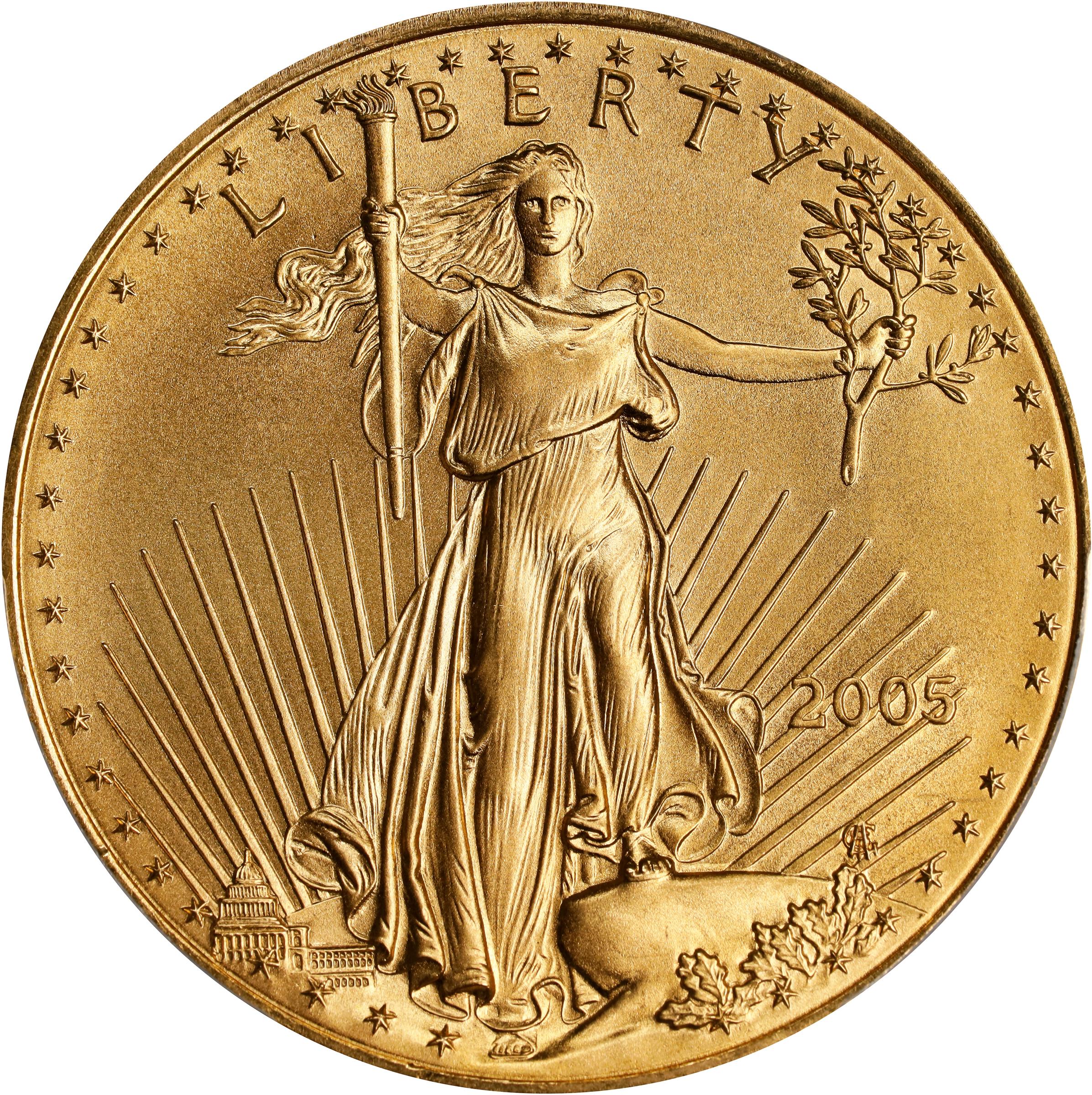 image for: 2005 One-Ounce Gold Eagle. MS-69 (PCGS).