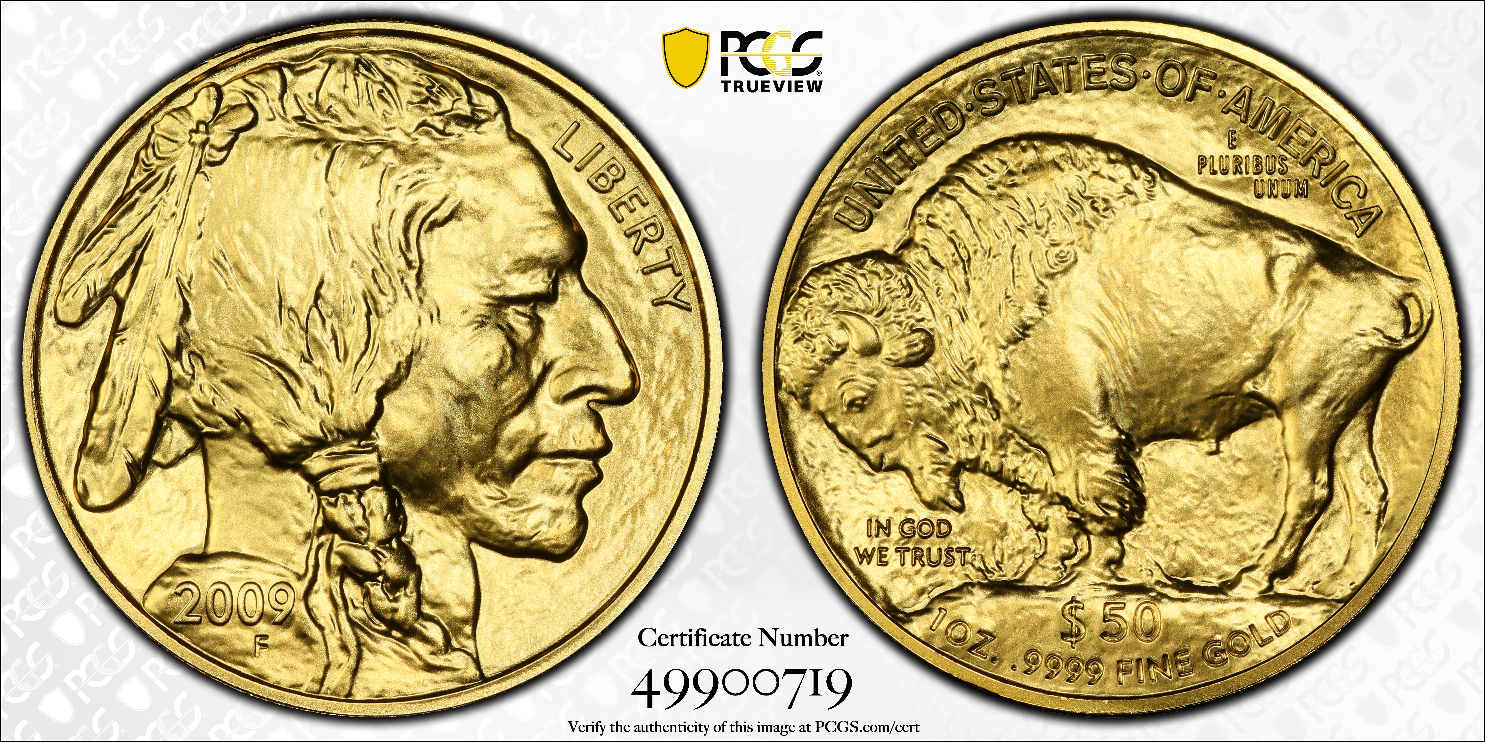image for: 2009 One-Ounce Gold Buffalo. First Strike. MS-70 (PCGS).