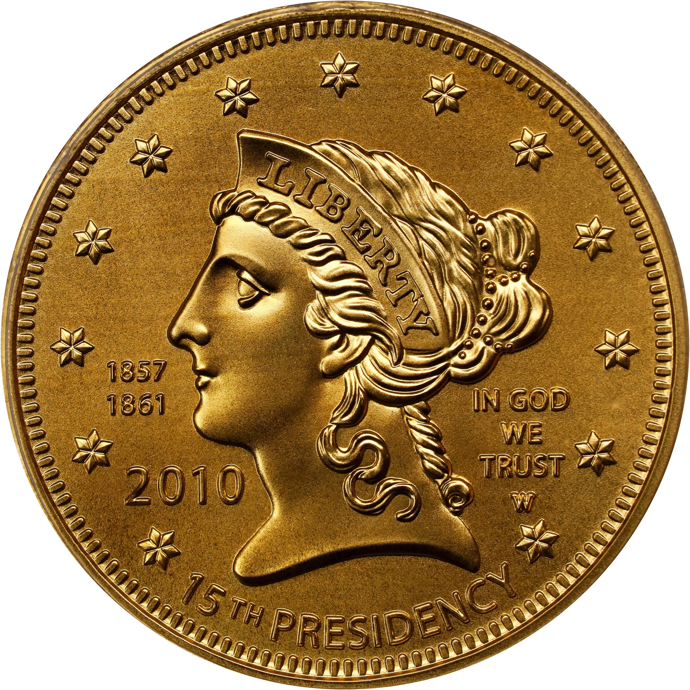 image for: 2010-W First Spouse Gold Bullion Coin. James Buchanan's Liberty. First Strike. MS-70 (PCGS).