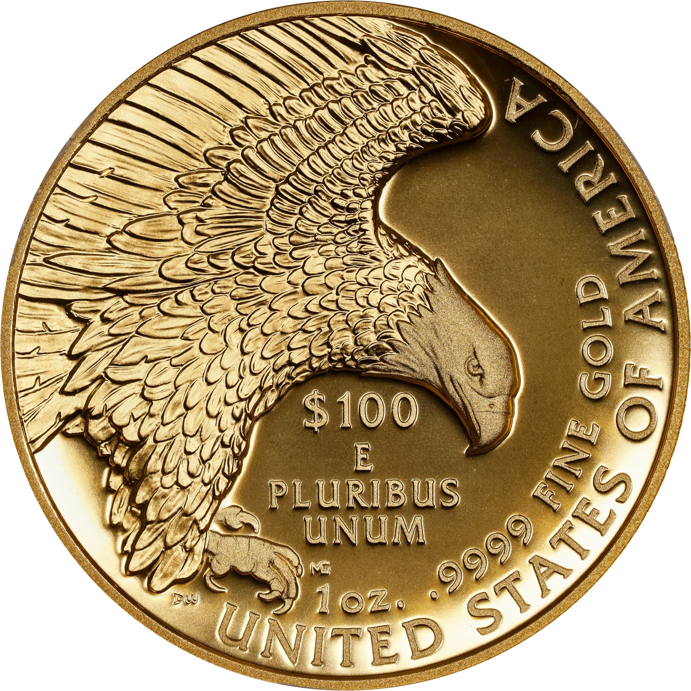 image for: 2019-W American Liberty High Relief $100 Gold Coin. Specimen-70 PL (PCGS).