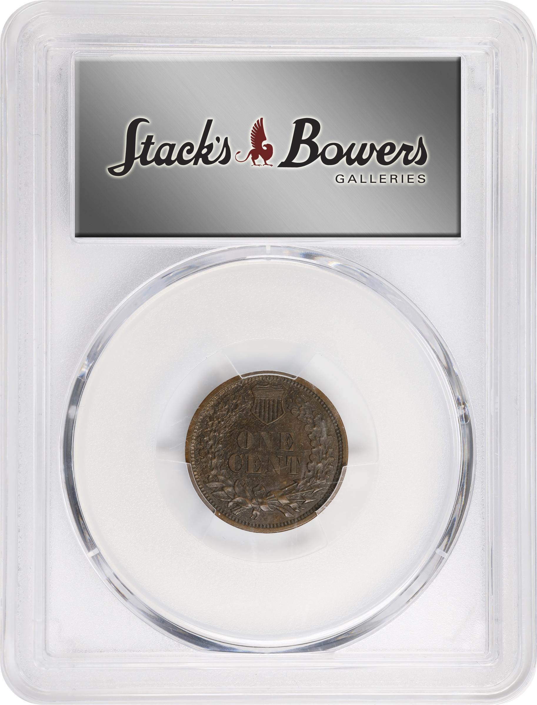 image for: 1863 Experimental Indian Cent. Judd-299, Pollock-359, Snow-PT1a. Rarity-3. Bronze. Plain Edge. Thin Planchet. Proof-64 BN (PCGS).