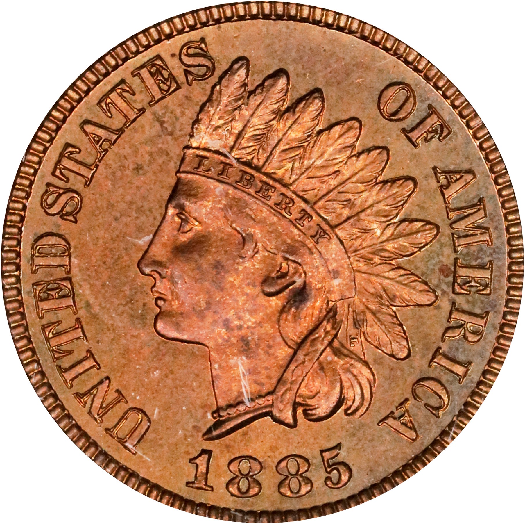 image for: 1885 Indian Cent. Proof-65 RD (PCGS). OGH Generation 3.0.