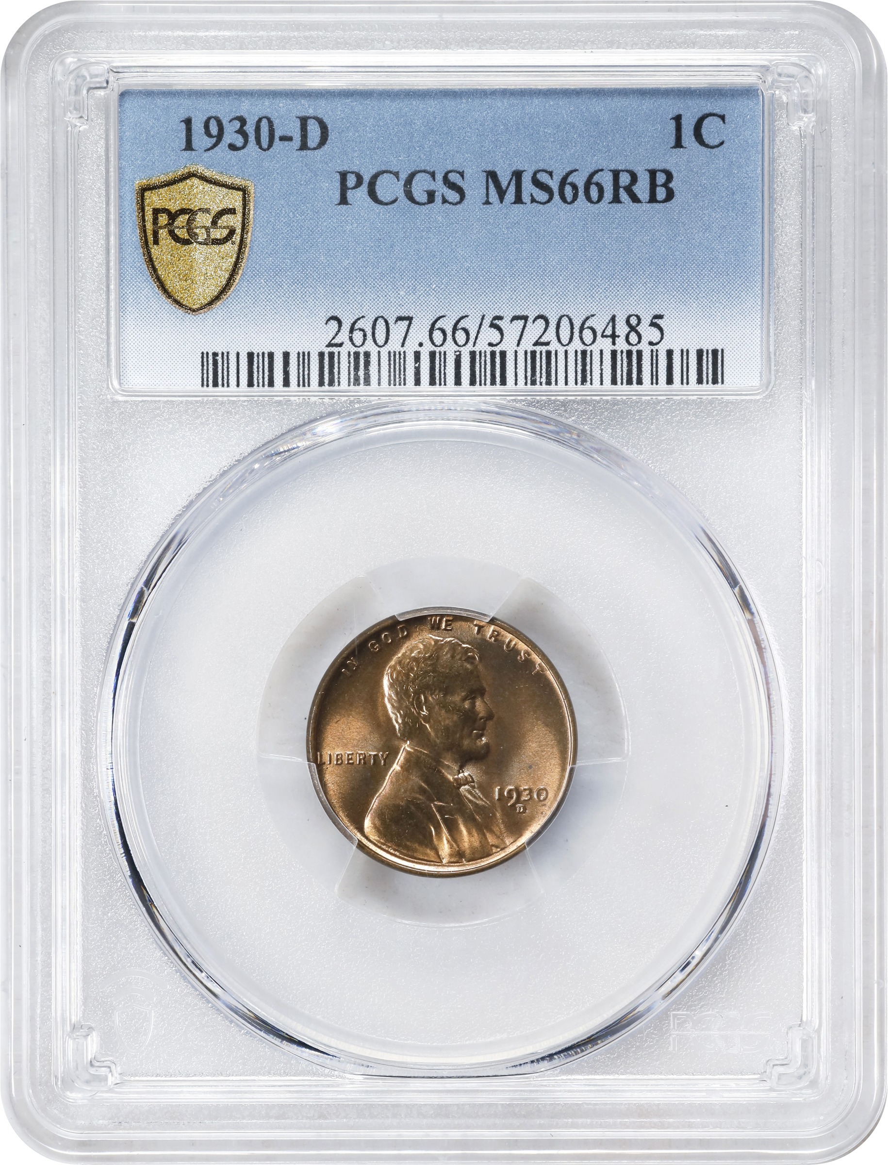 image for: 1930-D Lincoln Cent. MS-66 RB (PCGS).