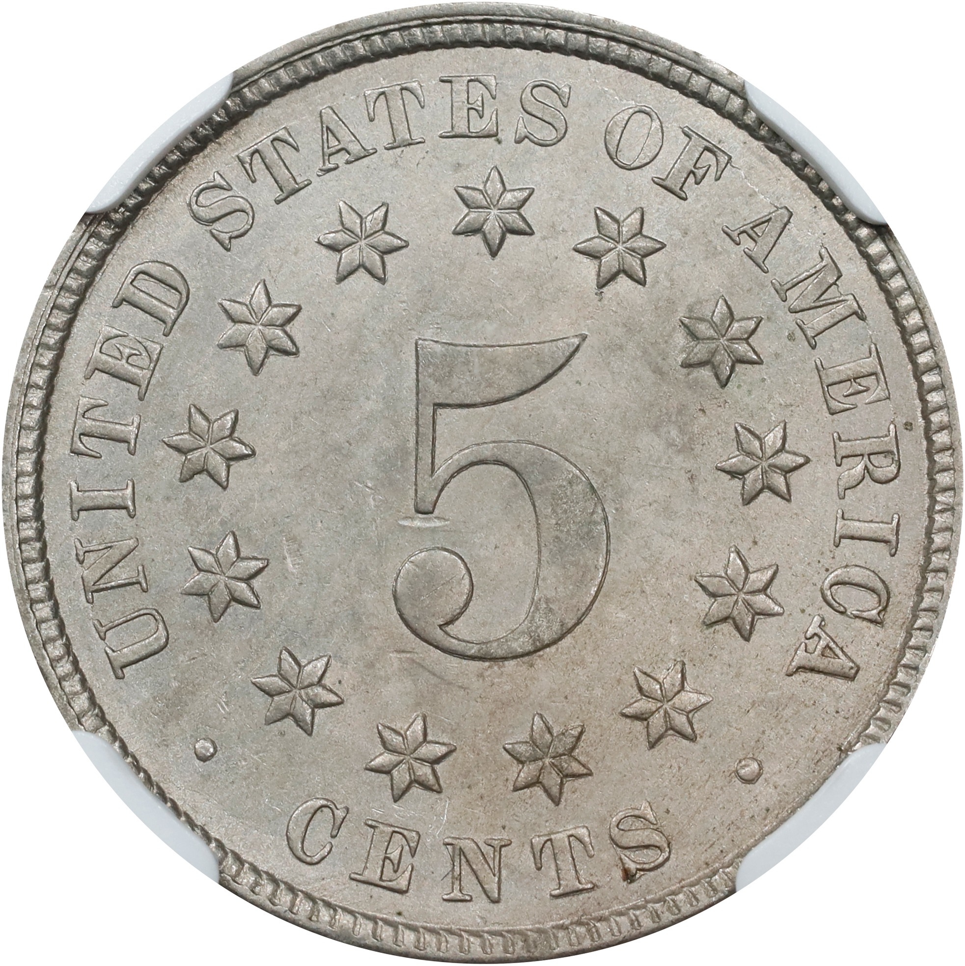 1883 5c Shield MS61 CAC thumbnail 2