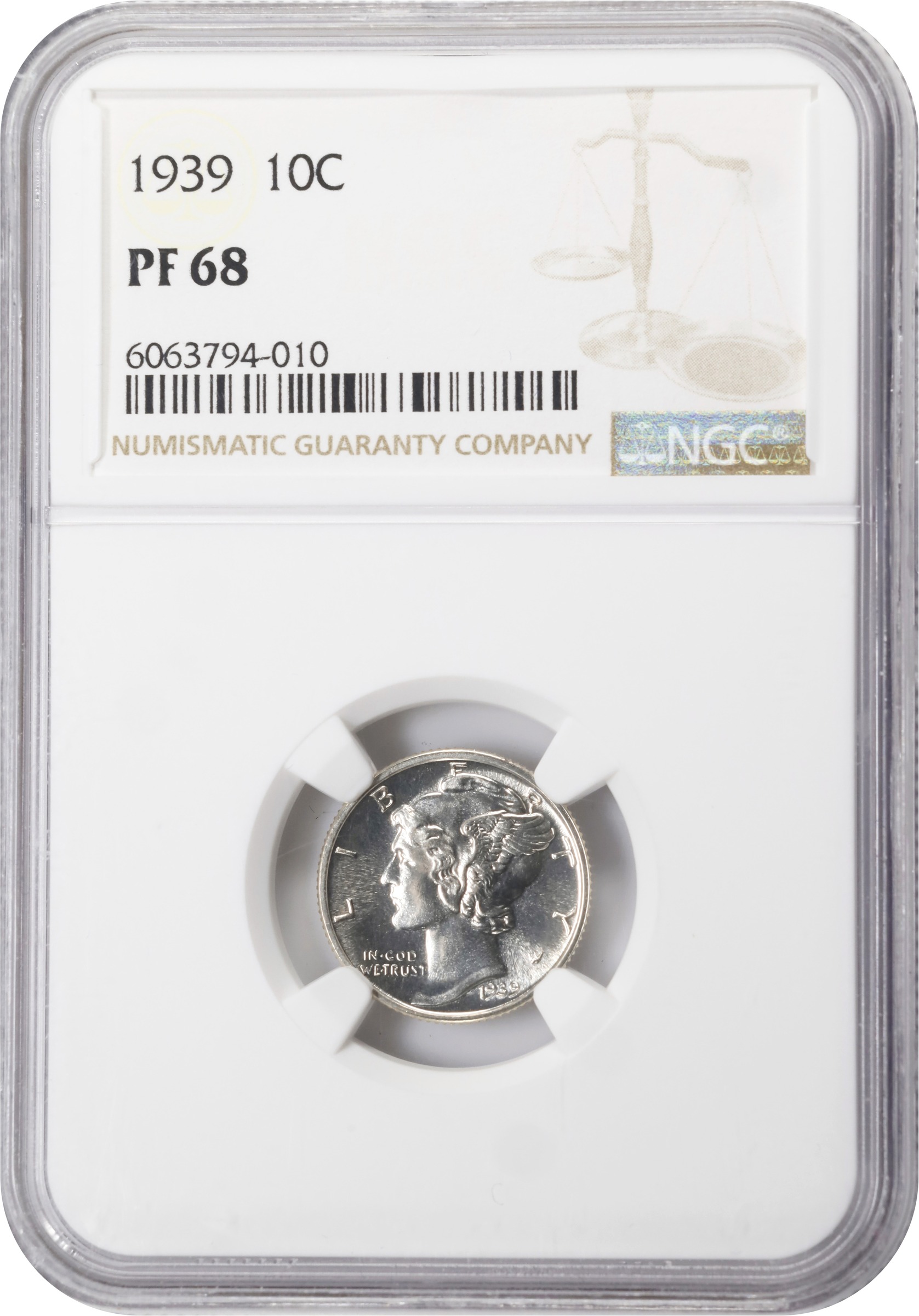 1939 10c PR68 thumbnail 3