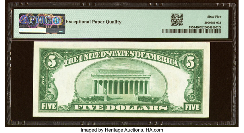 image for: Fr. 1950-K $5 1928 Federal Reserve Note. PMG Gem Uncirculated 65 EPQ....
