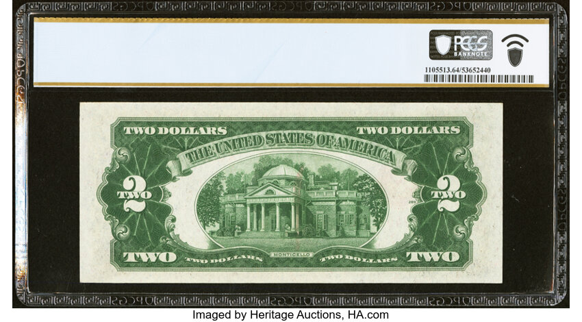 image for: Fr. 1505* $2 1928D Legal Tender Star Note. PCGS Banknote Choice Unc 64 PPQ....