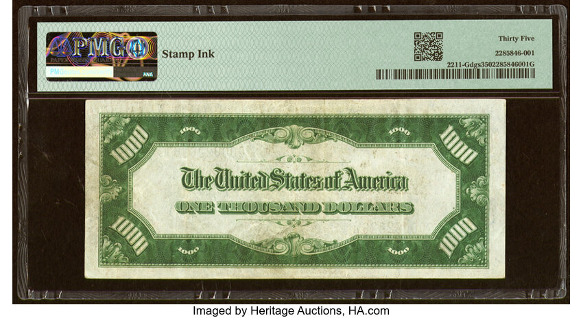 image for: Fr. 2211-G $1,000 1934 Federal Reserve Note. PMG Choice Very Fine 35....