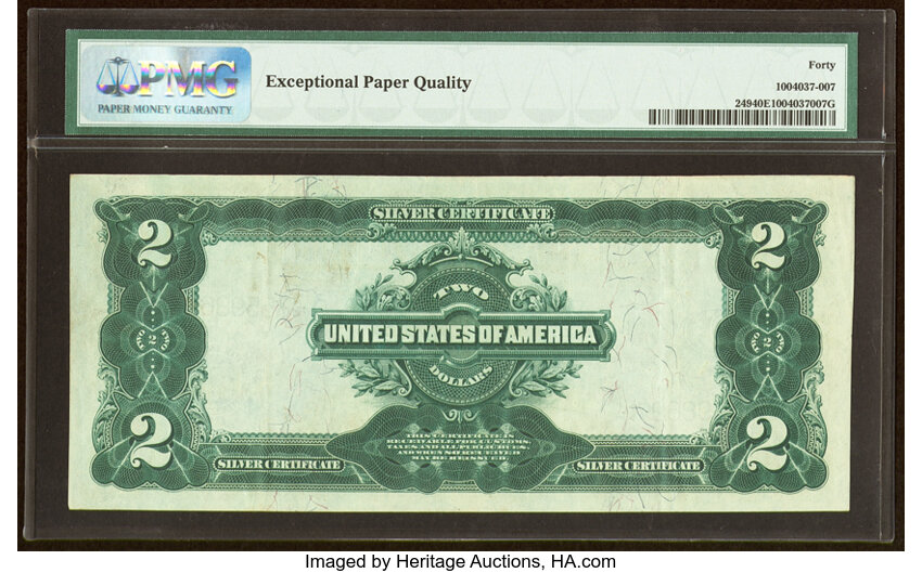 image for: Fr. 249 $2 1899 Silver Certificate PMG Extremely Fine 40 EPQ....
