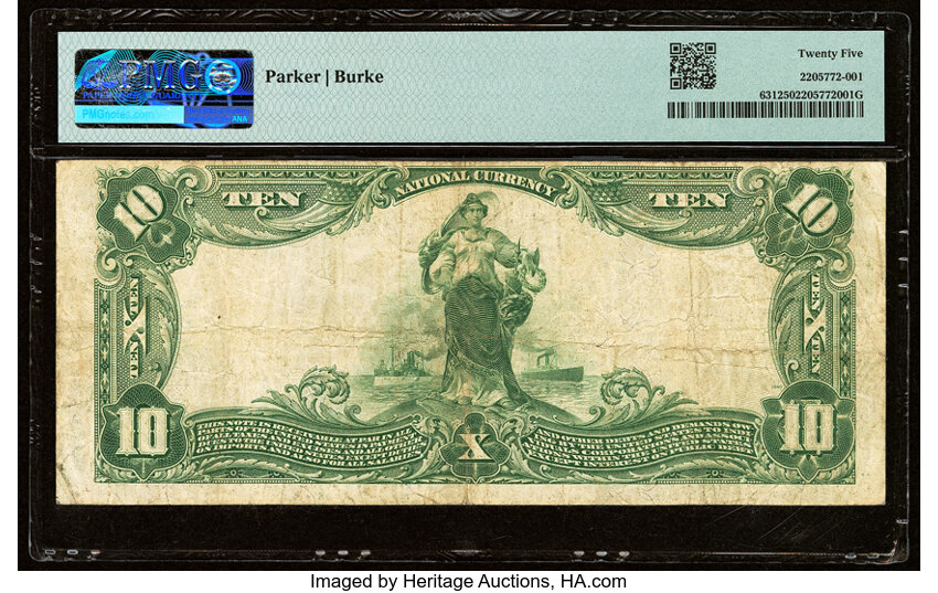 image for: Tampa, FL - $10 1902 Plain Back Fr. 631 The Exchange National Bank Ch. # 4949 PMG Very Fine 25....