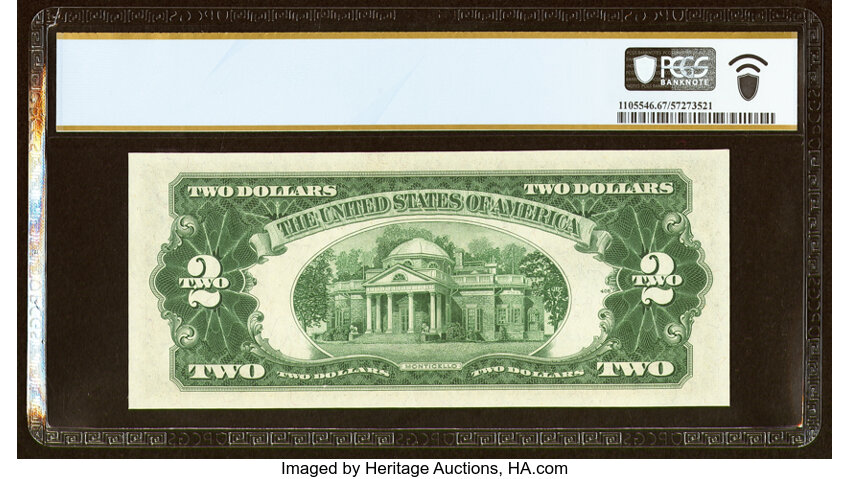 image for: Fr. 1510* $2 1953A Legal Tender Star Note. PCGS Banknote Superb Gem Unc 67 PPQ....
