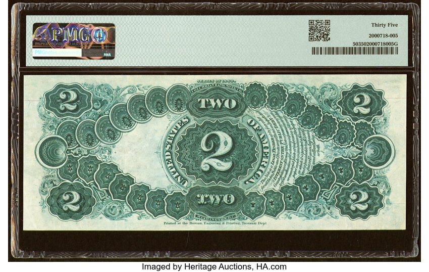 image for: Fr. 50 $2 1880 Legal Tender PMG Choice Very Fine 35....