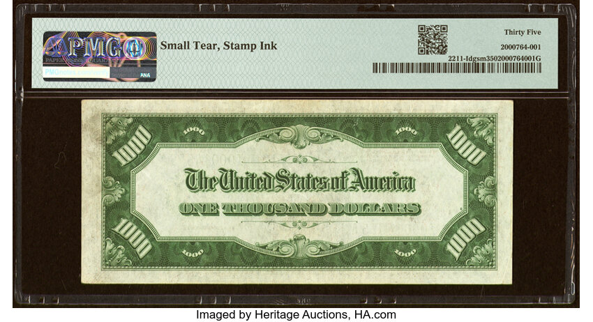 image for: Fr. 2211-I $1,000 1934 Federal Reserve Note. PMG Choice Very Fine 35....