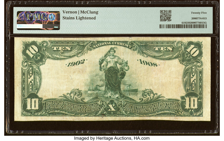 image for: Allen, OK - $10 1902 Date Back Fr. 619 The First National Bank Ch. # (W)9620 PMG Very Fine 25....