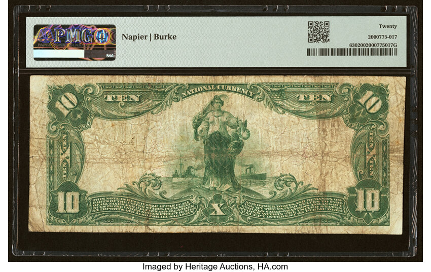 image for: Ames, IA - $10 1902 Plain Back Fr. 630 The Ames National Bank Ch. # (M)10408 PMG Very Fine 20....