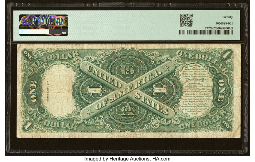 image for: Fr. 37* $1 1917 Legal Tender Star Note PMG Very Fine 20....