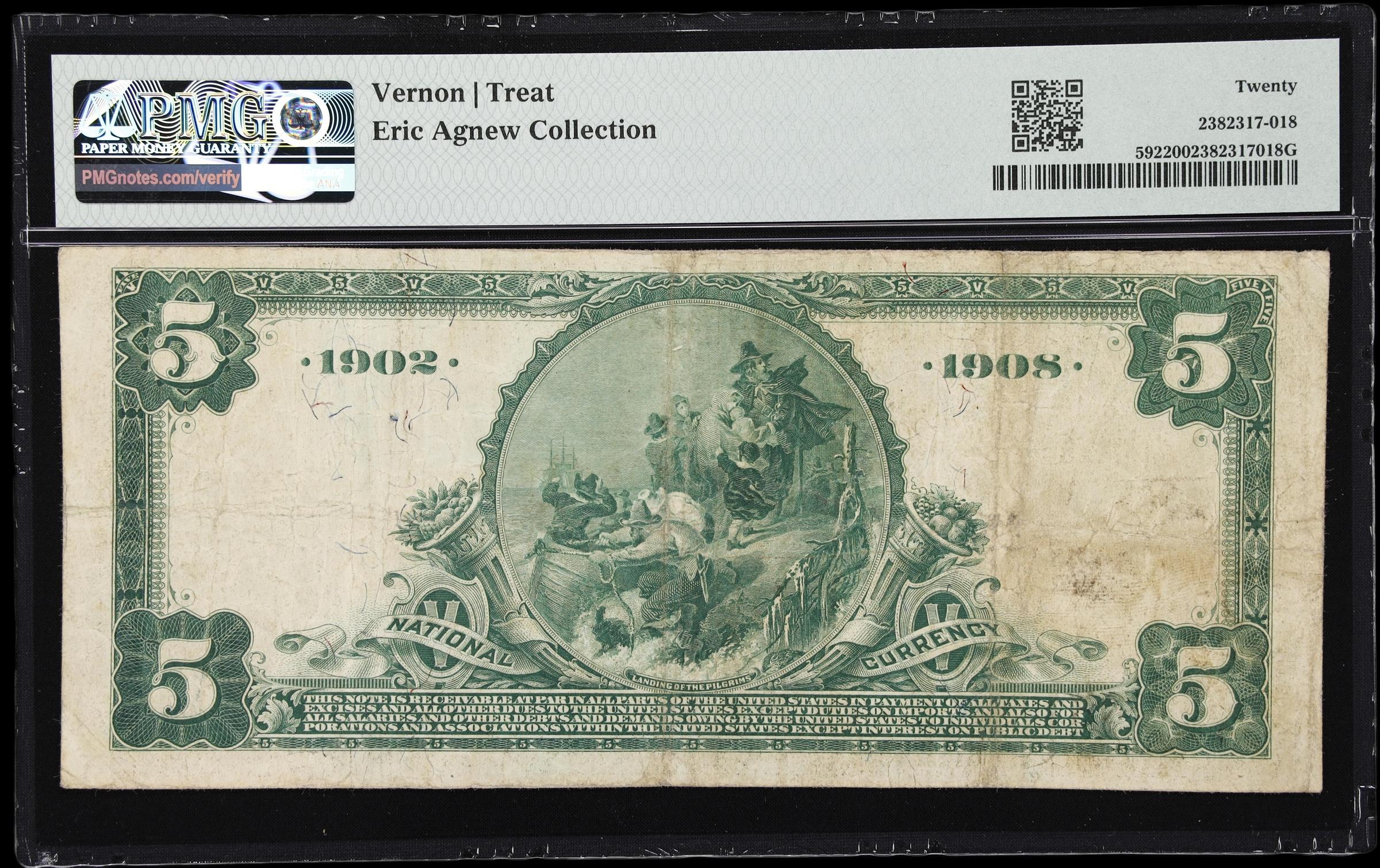 image for: McCloud, California. $5 1902 Date Back. Fr. 592. McCloud NB. Charter #9479. PMG Very Fine 20.