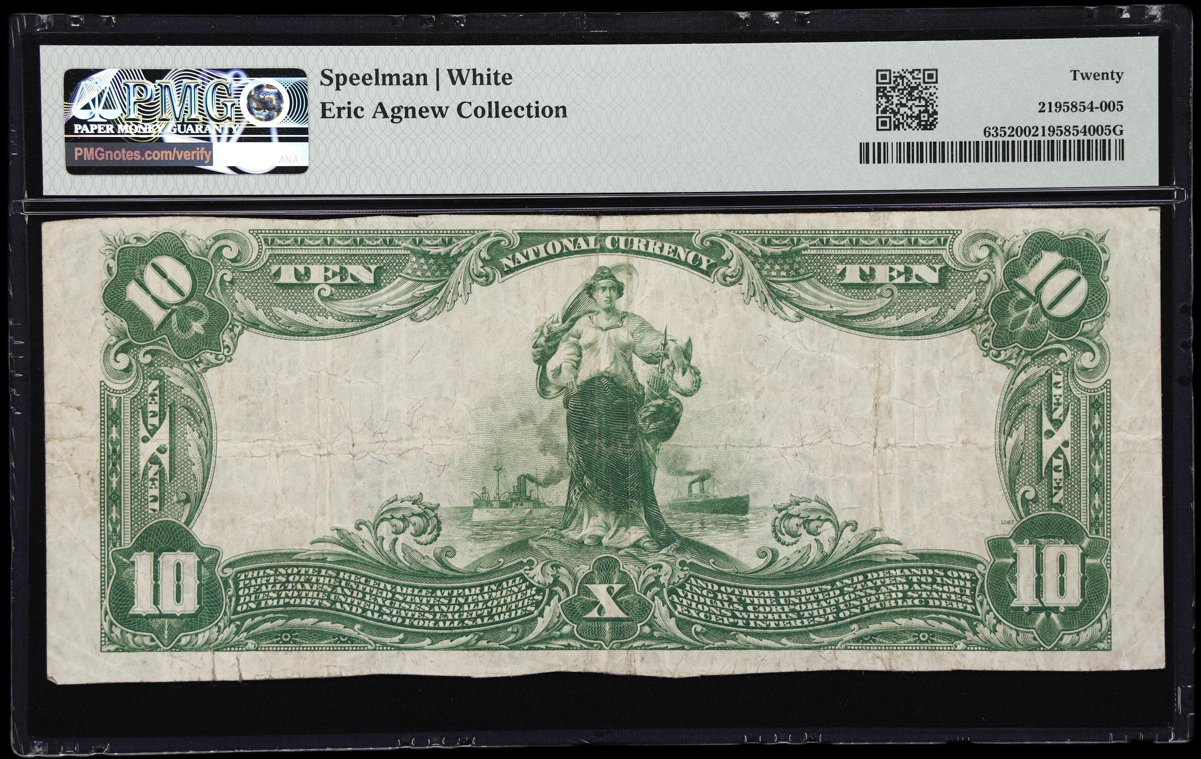 image for: Richmond, California. $10 1902 Plain Back. Fr. 635. First NB. Charter #12341. PMG Very Fine 20.