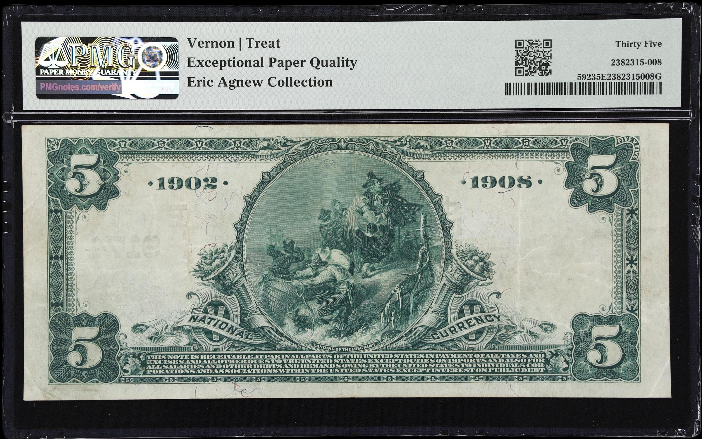 image for: San Francisco, California. $5 1902 Date Back. Fr. 592. Anglo & London Paris NB. Charter #9174. PMG Choice Very Fine 35 EPQ.