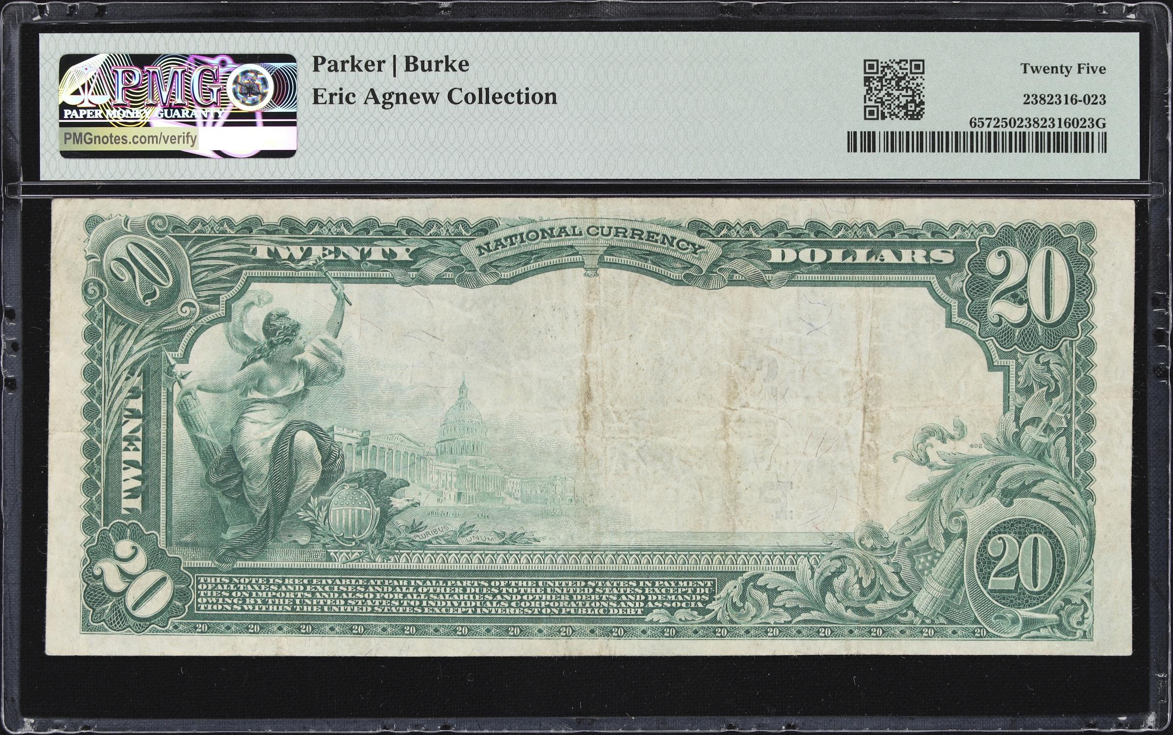 image for: Yreka, California. $20 1902 Plain Back. Fr. 657. First NB. Charter #10731. PMG Very Fine 25.