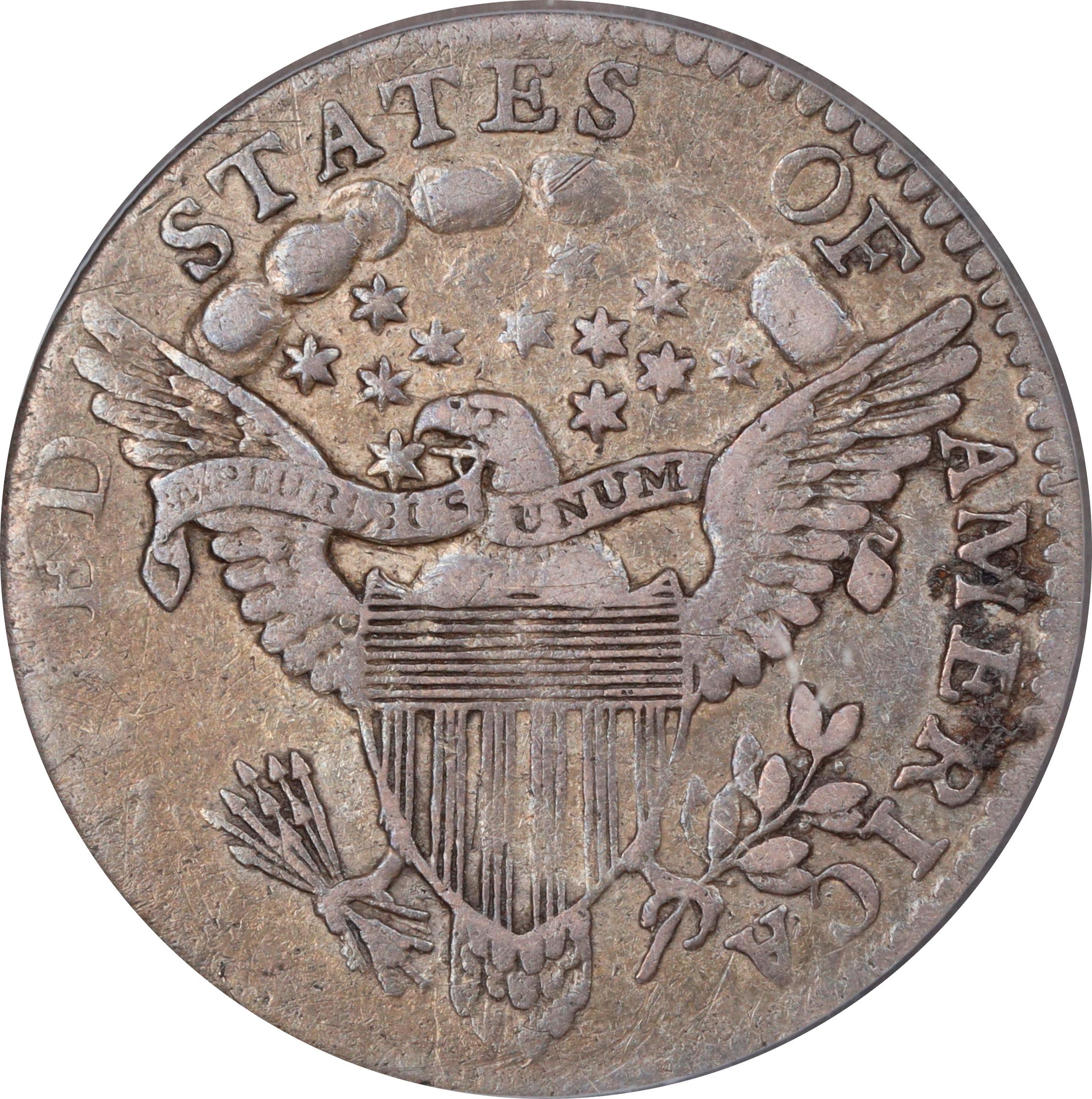 image for: 1801 Draped Bust Half Dime. LM-2, V-1, 2. Rarity-4. VF-35 (PCGS). CAC.