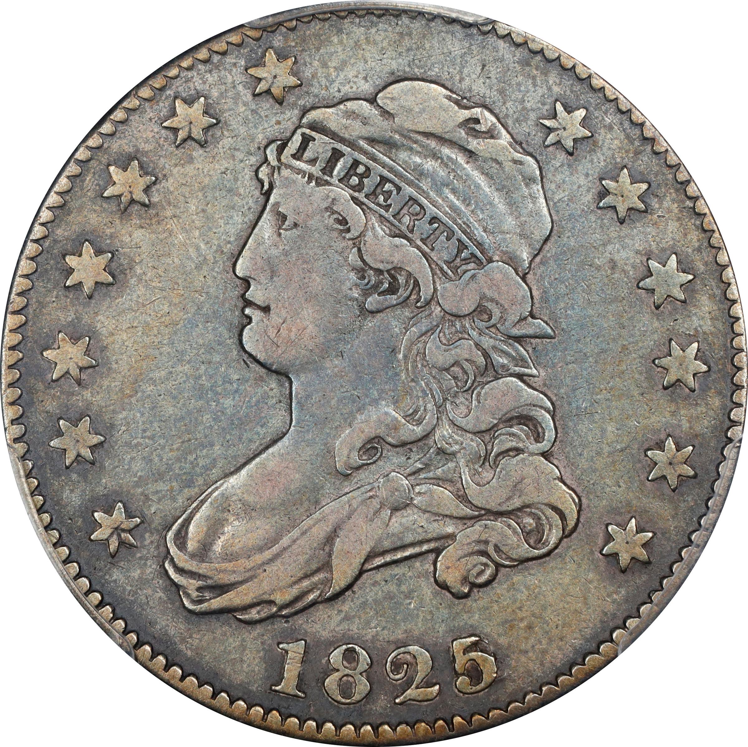 image for: 1825/4/2 Capped Bust Quarter. B-1. Rarity-5-. VF-30 (PCGS). CAC. CMQ.