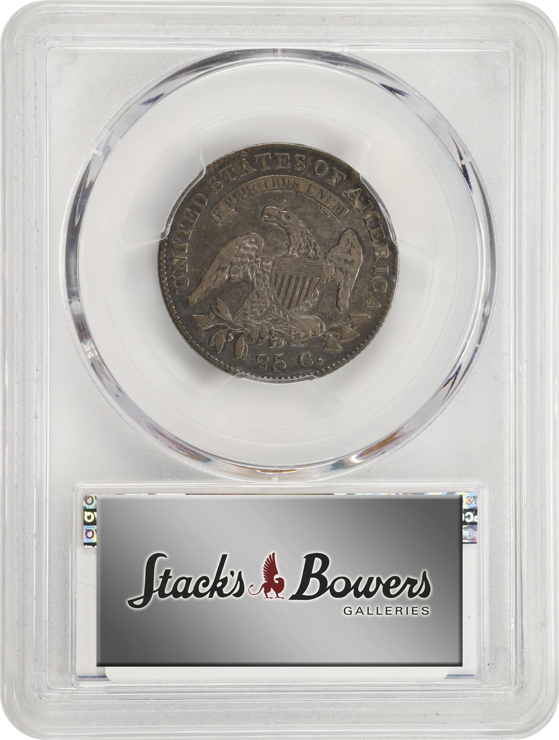 image for: 1825/4/2 Capped Bust Quarter. B-1. Rarity-5-. VF-30 (PCGS). CAC. CMQ.