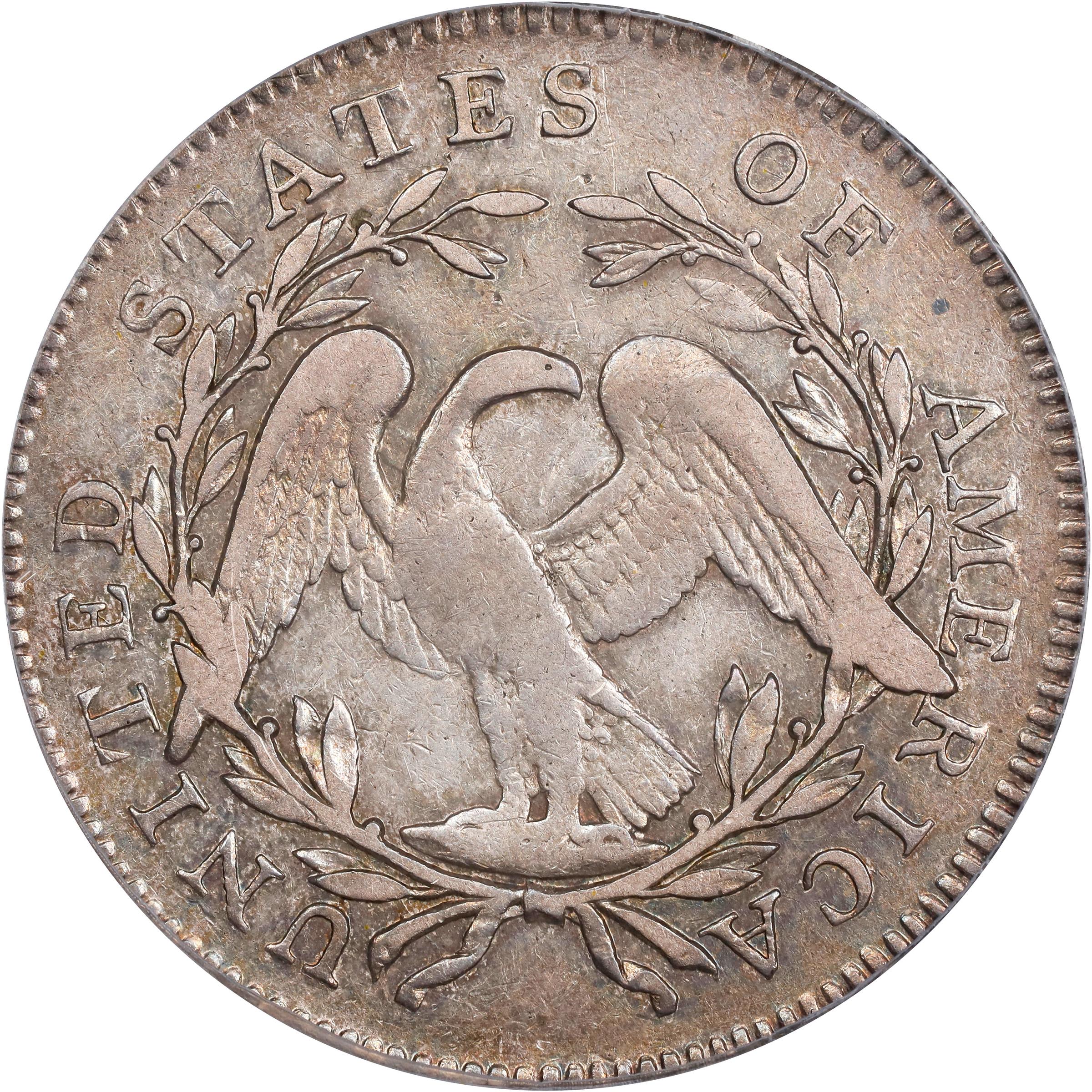 image for: 1795 Flowing Hair Half Dollar. O-126a, T-22. Rarity-4+. Small Head, Two Leaves. VF-35 (PCGS).