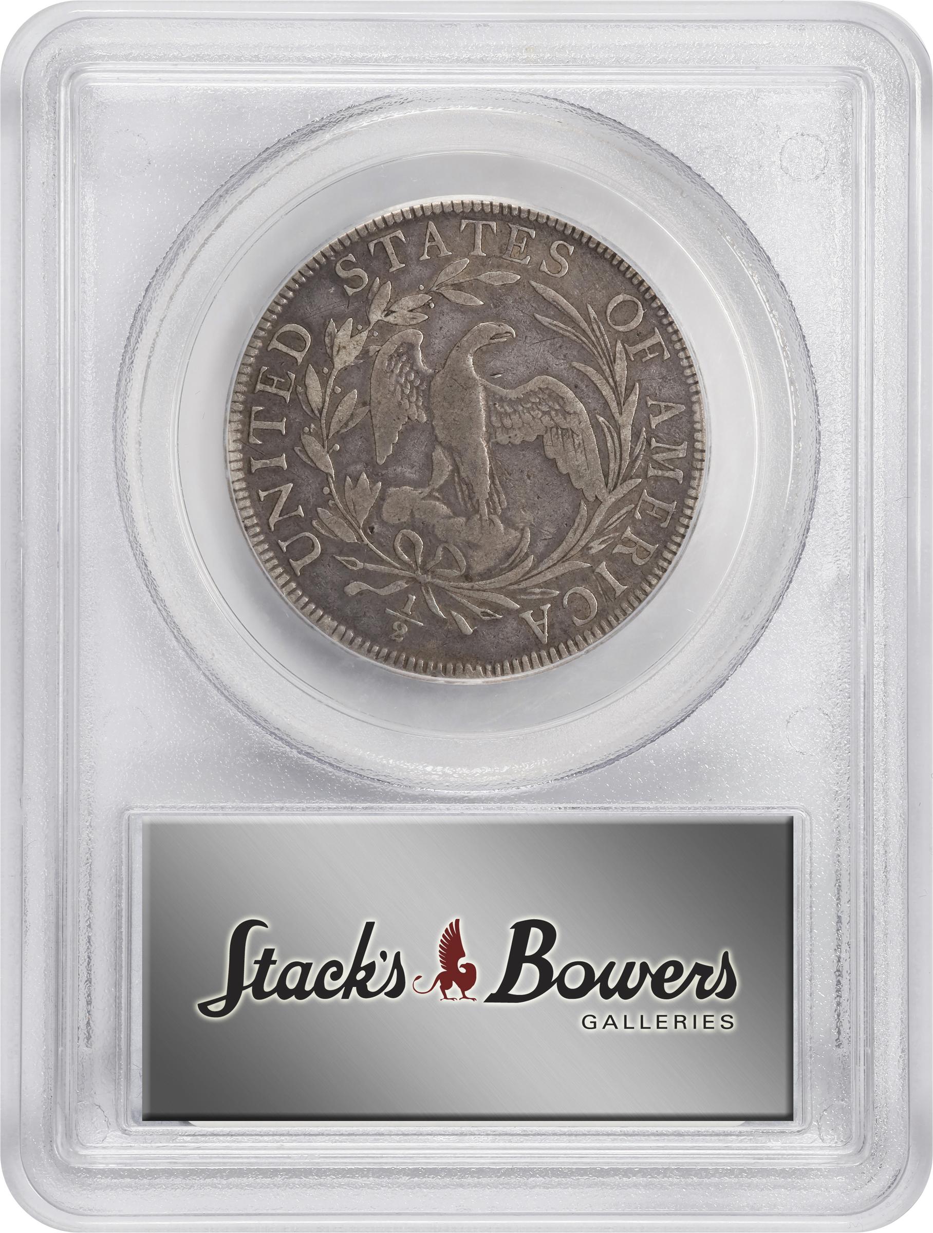 image for: 1796 Draped Bust Half Dollar. Small Eagle. O-102, T-2. Rarity-5+. 16 Stars. VF-25 (PCGS).