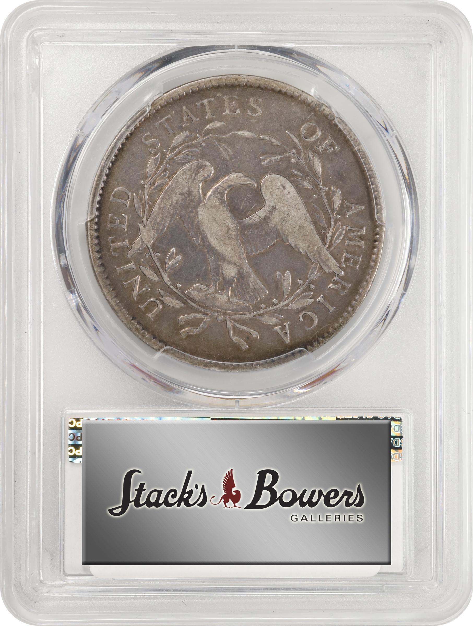 image for: 1795 Flowing Hair Silver Dollar. BB-21, B-1. Rarity-2. Two Leaves. VF-25 (PCGS). CAC. CMQ.