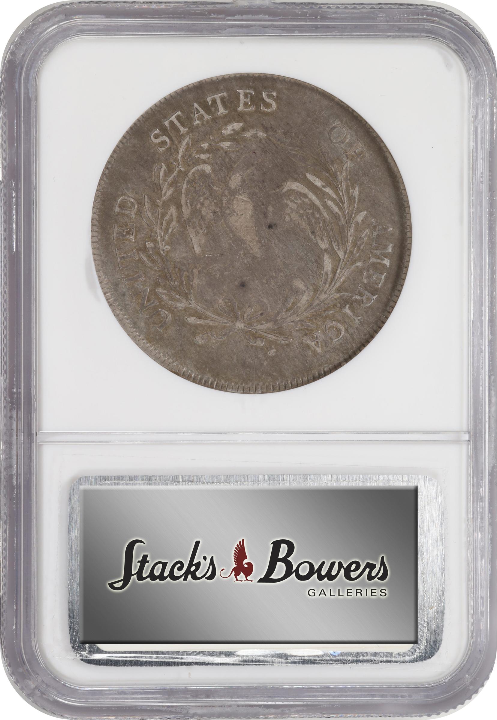 image for: 1797 Draped Bust Silver Dollar. BB-72, B-2. Rarity-4. Stars 9x7, Small Letters. EF-45 (NGC). CMQ.